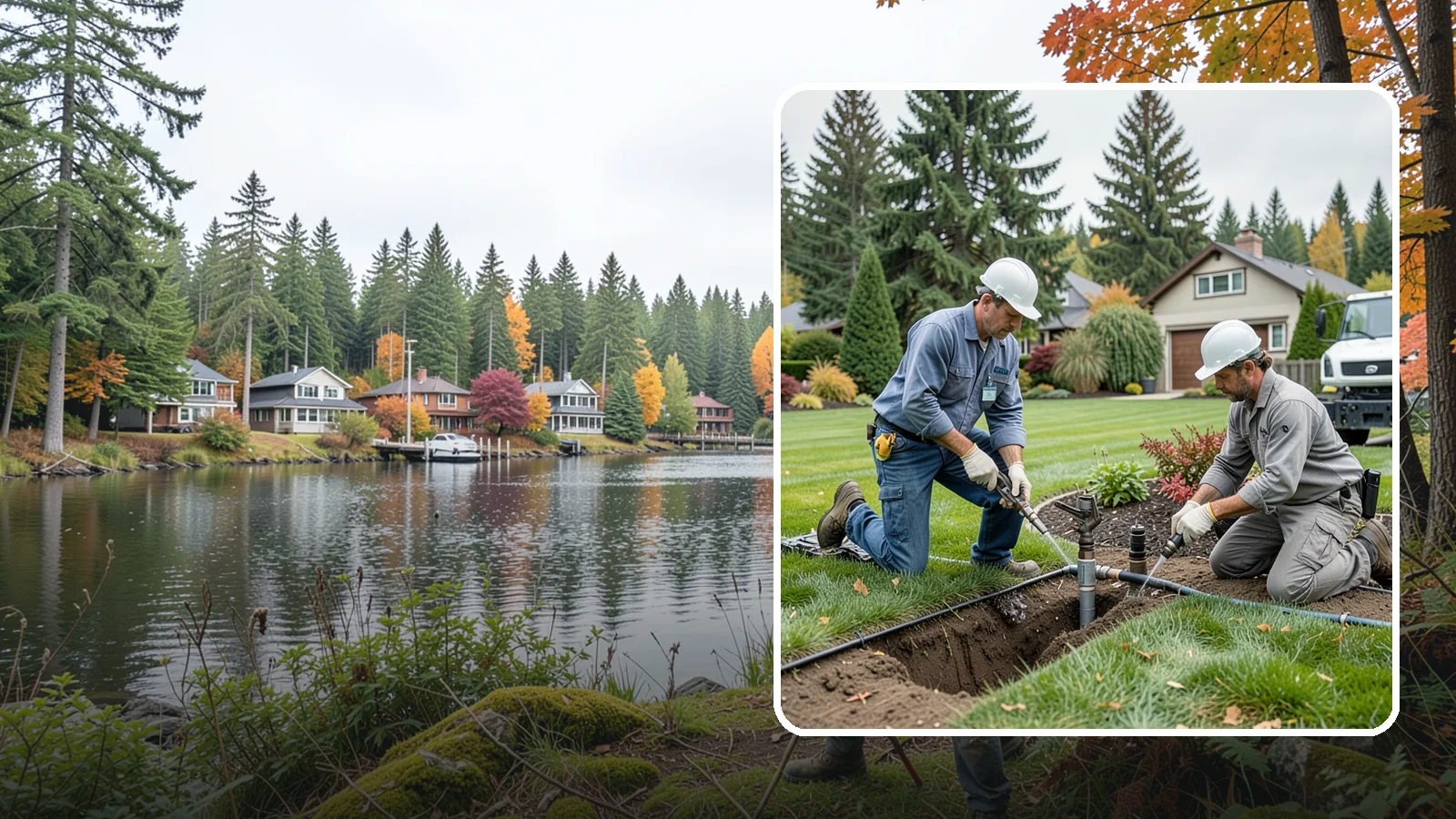 Sprinkler Repair in La Conner, Skagit County, WA - Fast diagnosis and repair of sprinkler system problems - leaks, low pressure, dry zones, and controller faults.
