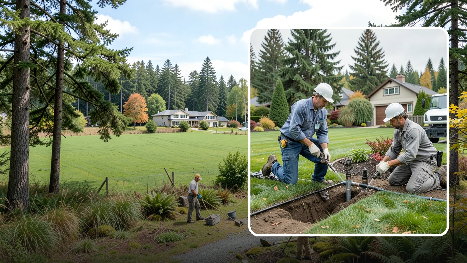 Sprinkler Repair in Lyman, Skagit County, WA - Fast diagnosis and repair of sprinkler system problems - leaks, low pressure, dry zones, and controller faults.