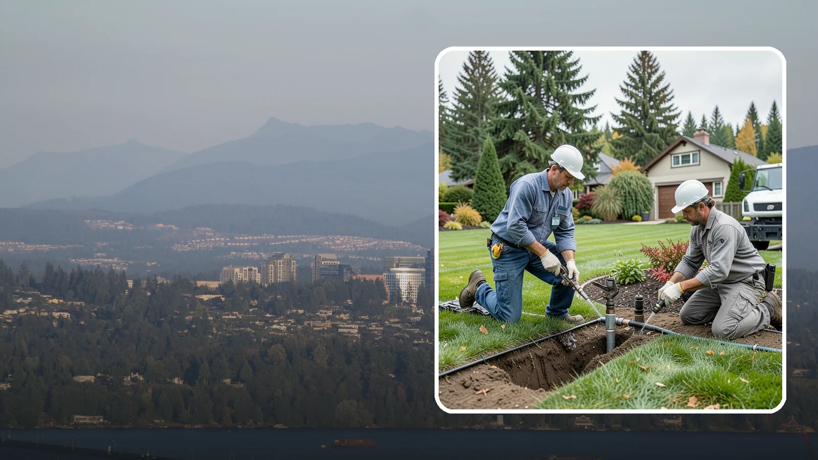 Sprinkler Repair in Medina, King County, WA - Fast diagnosis and repair of sprinkler system problems - leaks, low pressure, dry zones, and controller faults.