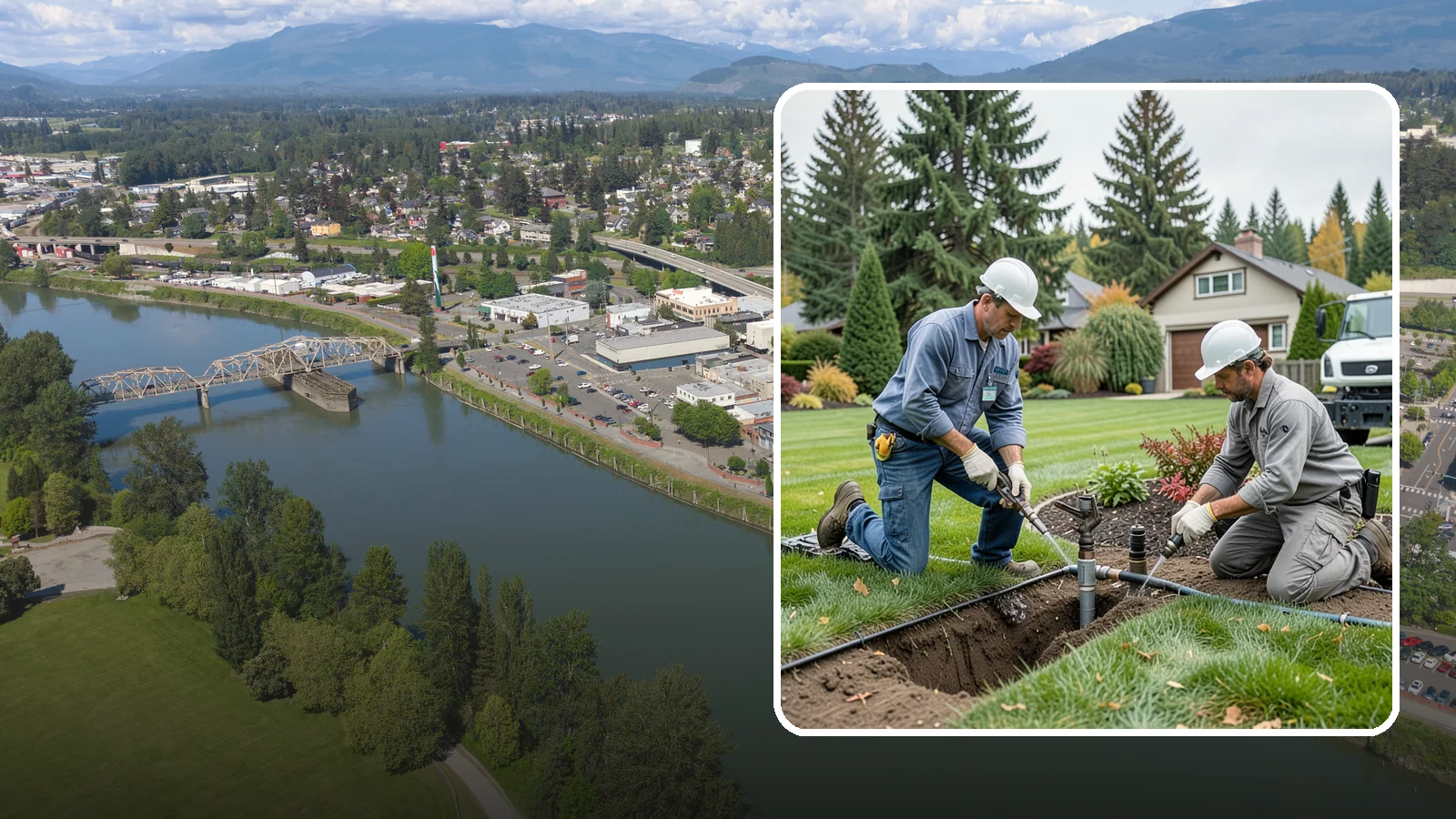 Sprinkler Repair in Mount Vernon, Skagit County, WA - Fast diagnosis and repair of sprinkler system problems - leaks, low pressure, dry zones, and controller faults.