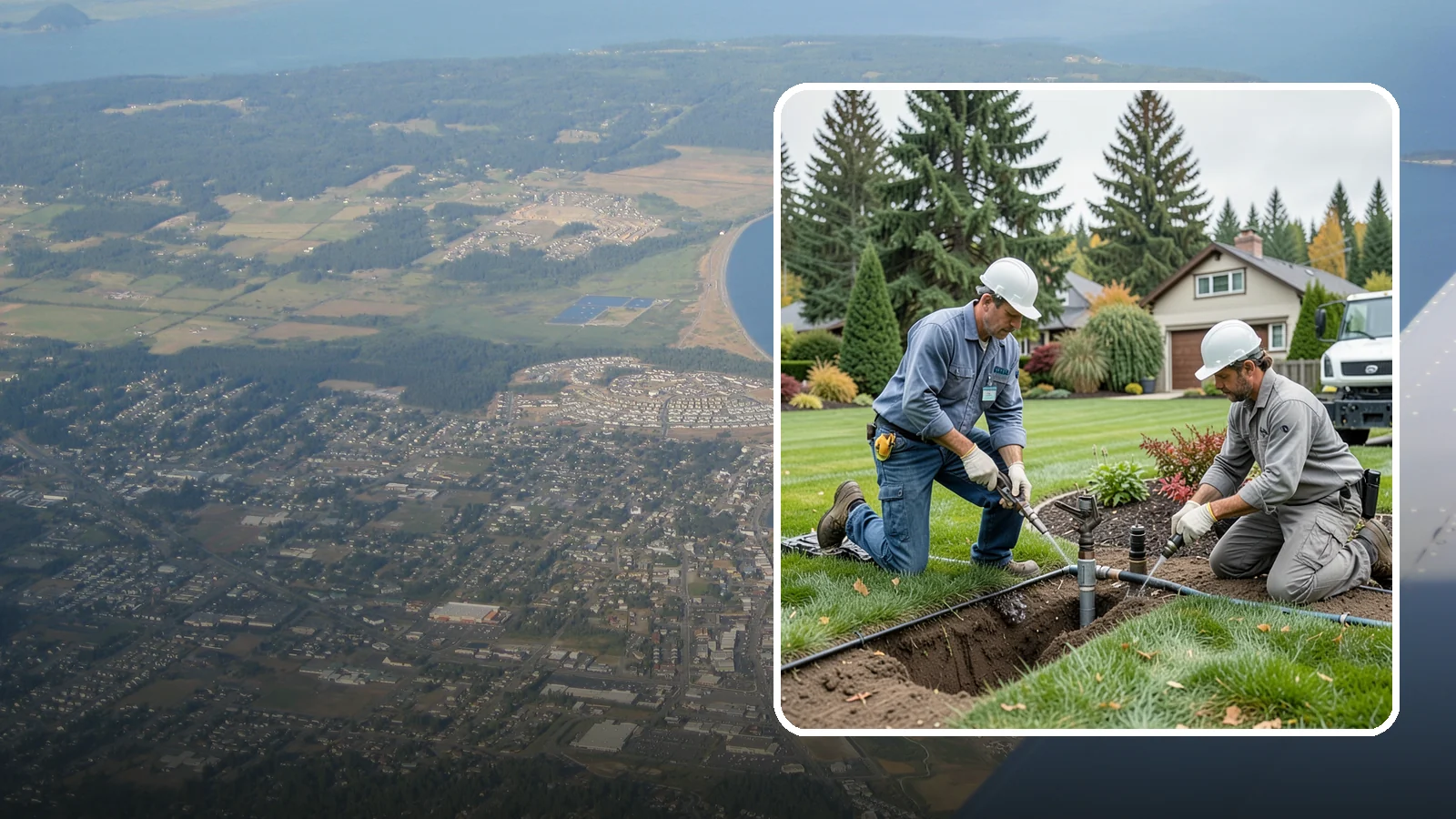 Sprinkler Repair in Oak Harbor, Island County, WA - Fast diagnosis and repair of sprinkler system problems - leaks, low pressure, dry zones, and controller faults.