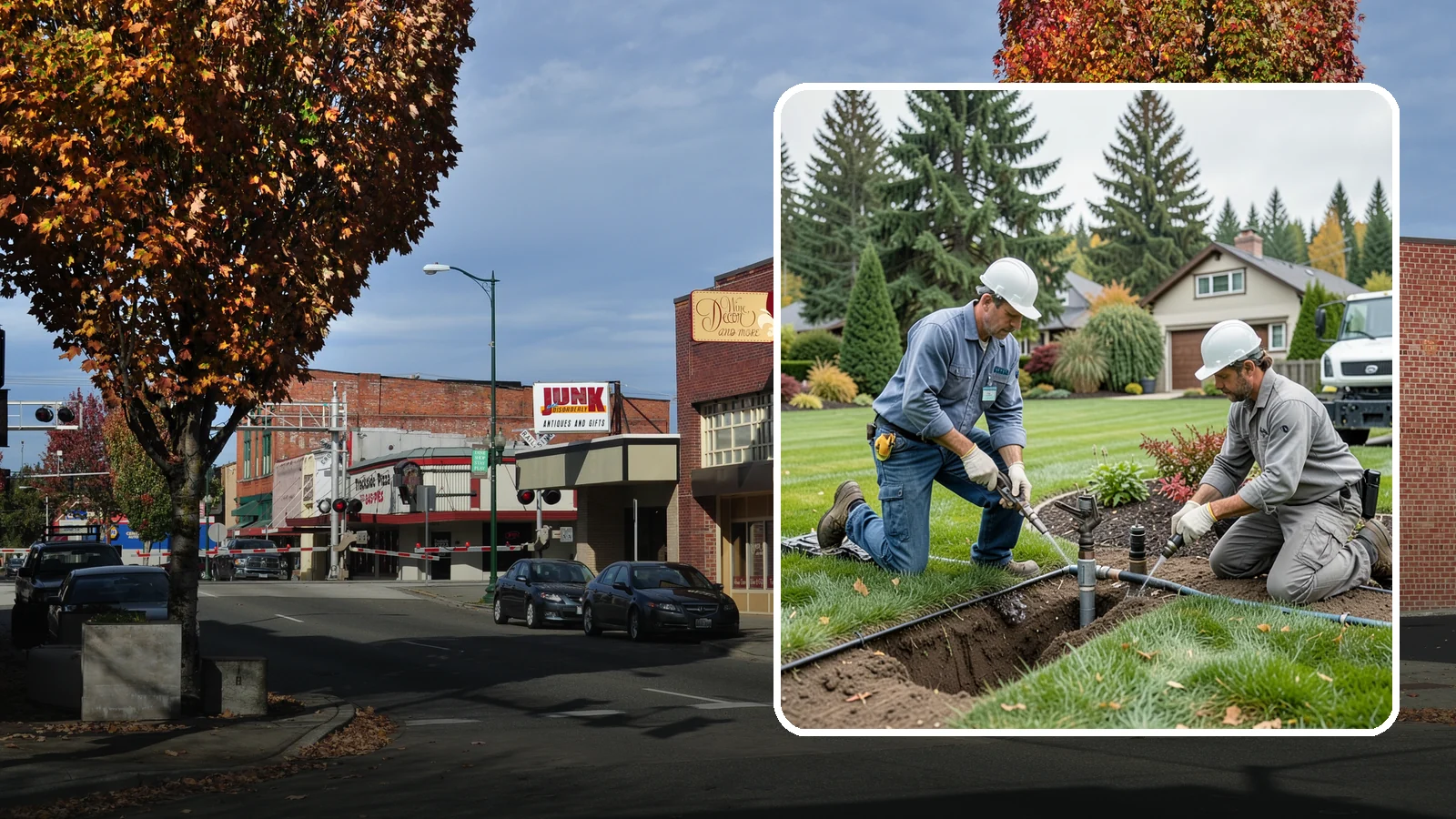 Sprinkler Repair in Puyallup, Pierce County, WA - Fast diagnosis and repair of sprinkler system problems - leaks, low pressure, dry zones, and controller faults.