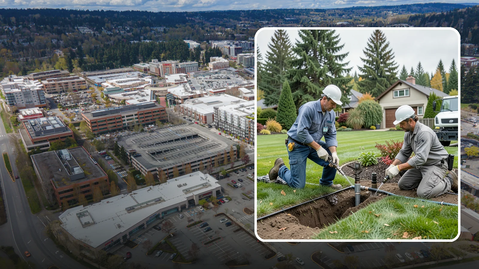 Sprinkler Repair in Redmond, King County, WA - Fast diagnosis and repair of sprinkler system problems - leaks, low pressure, dry zones, and controller faults.