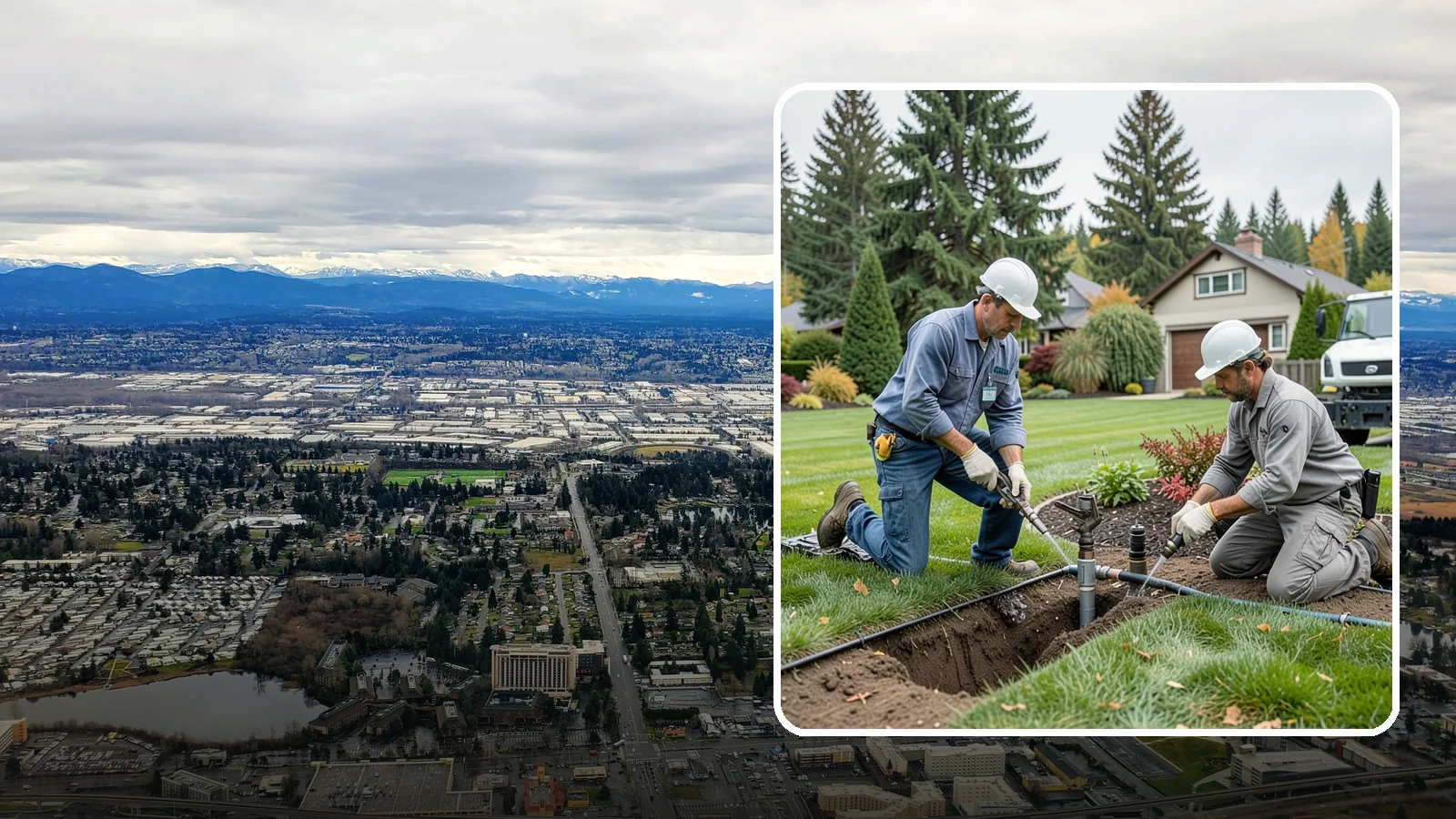 Sprinkler Repair in SeaTac, King County, WA - Fast diagnosis and repair of sprinkler system problems - leaks, low pressure, dry zones, and controller faults.