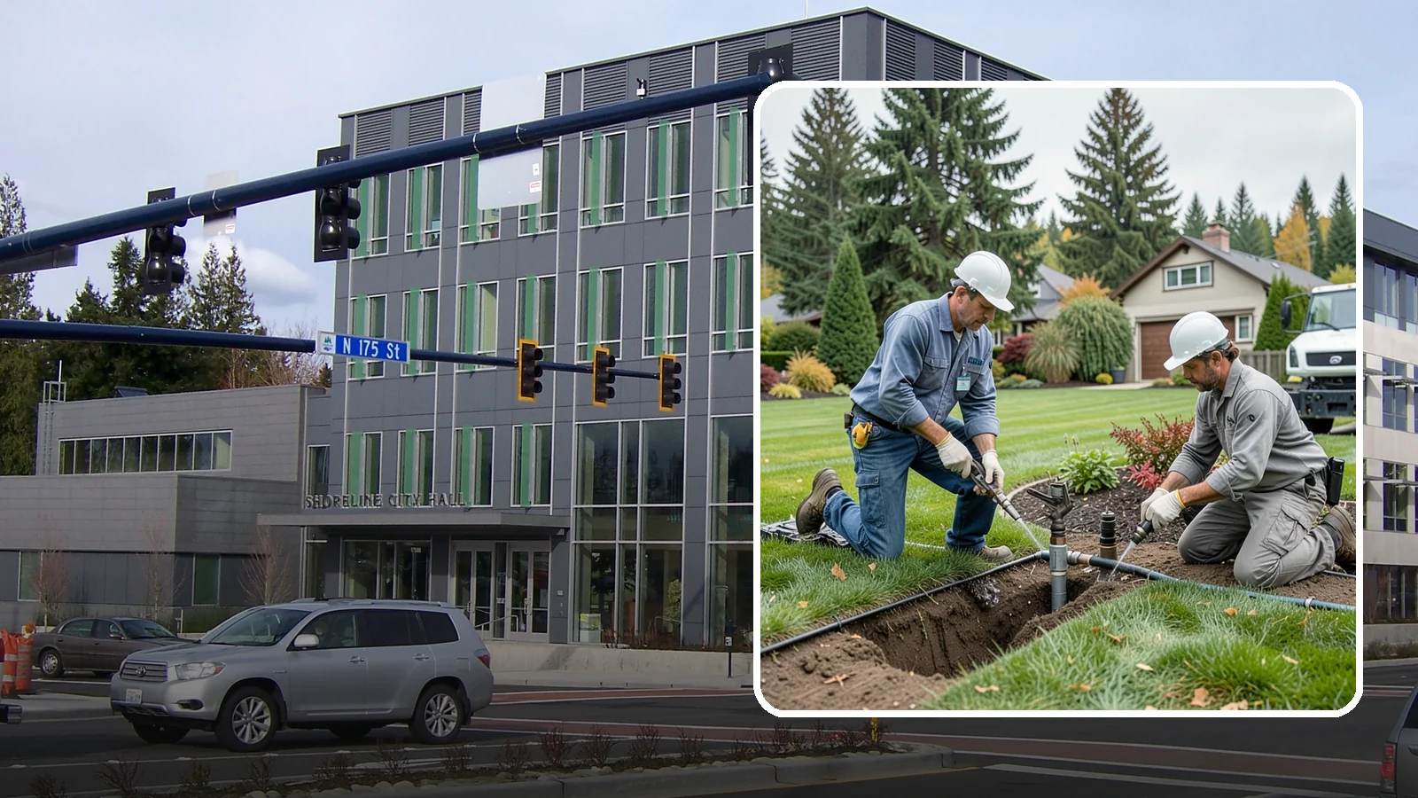 Sprinkler Repair in Shoreline, King County, WA - Fast diagnosis and repair of sprinkler system problems - leaks, low pressure, dry zones, and controller faults.
