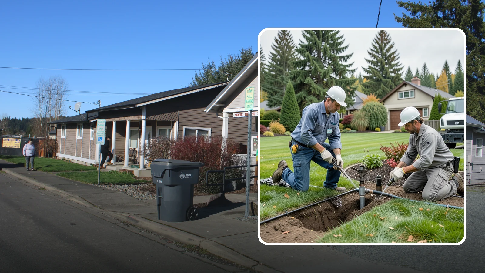 Sprinkler Repair in South Prairie, Pierce County, WA - Fast diagnosis and repair of sprinkler system problems - leaks, low pressure, dry zones, and controller faults.