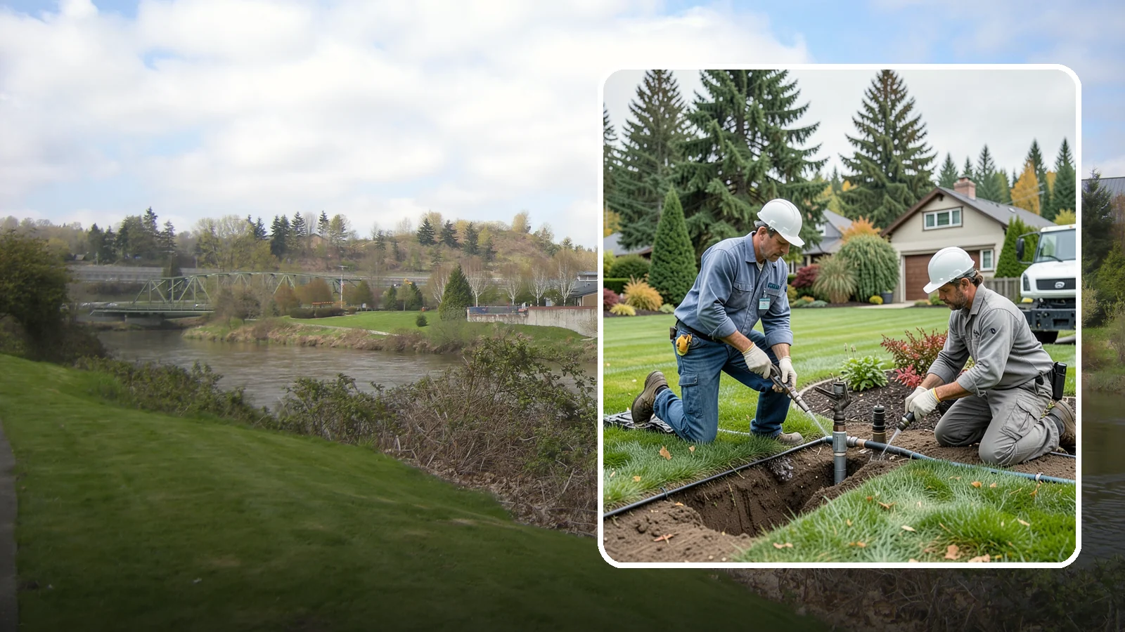 Sprinkler Repair in Tukwila, King County, WA - Fast diagnosis and repair of sprinkler system problems - leaks, low pressure, dry zones, and controller faults.