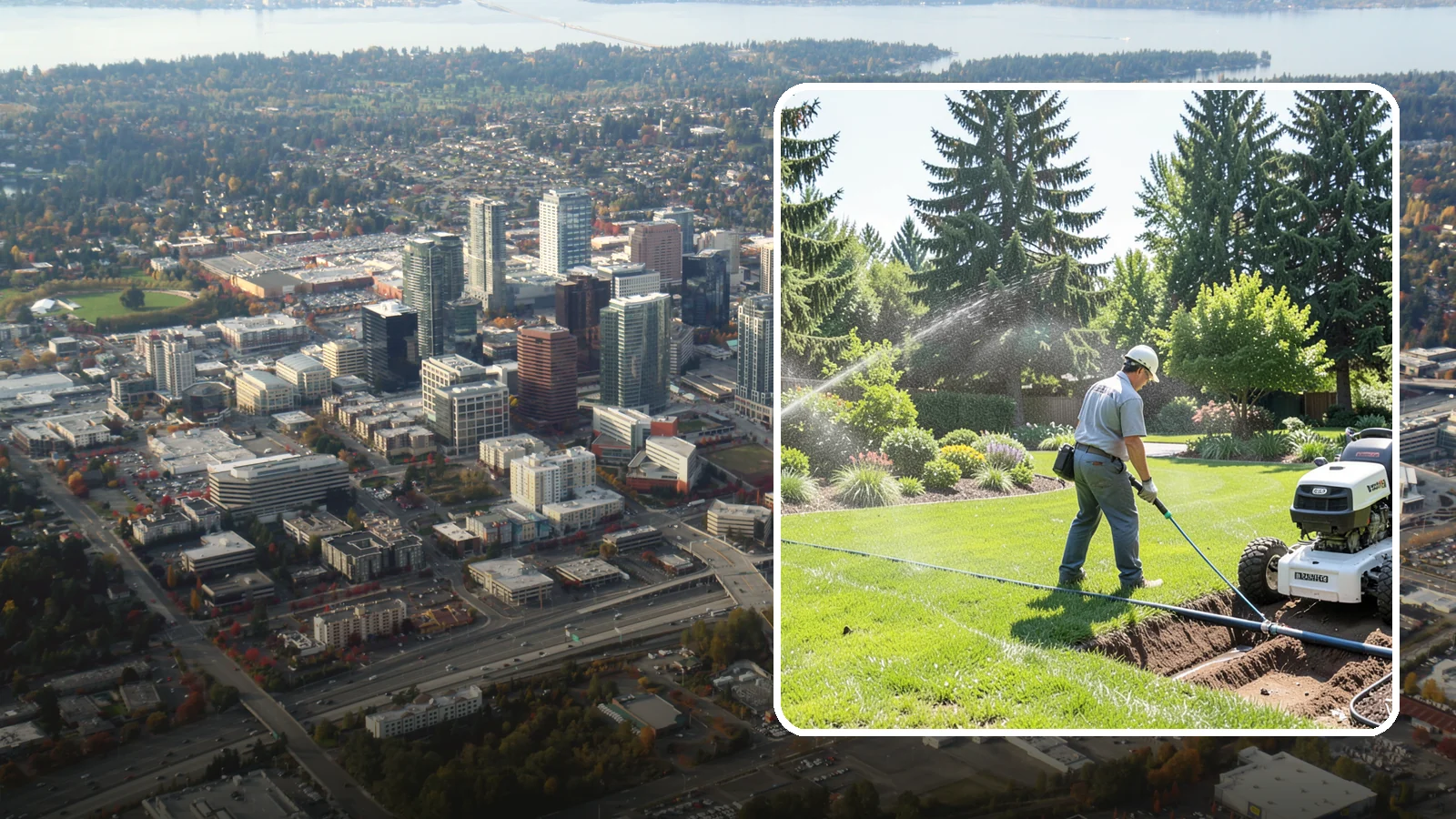 Sprinkler System Installation in Bellevue, King County, WA - A professionally designed and installed sprinkler system that waters your whole landscape automatically and efficiently.
