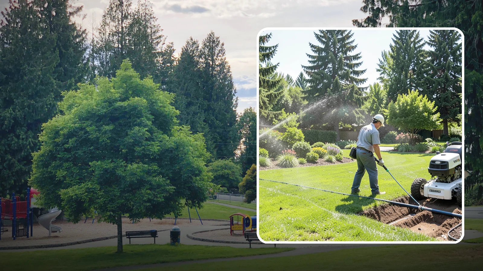 Sprinkler System Installation in Bonney Lake, Pierce County, WA - A professionally designed and installed sprinkler system that waters your whole landscape automatically and efficiently.