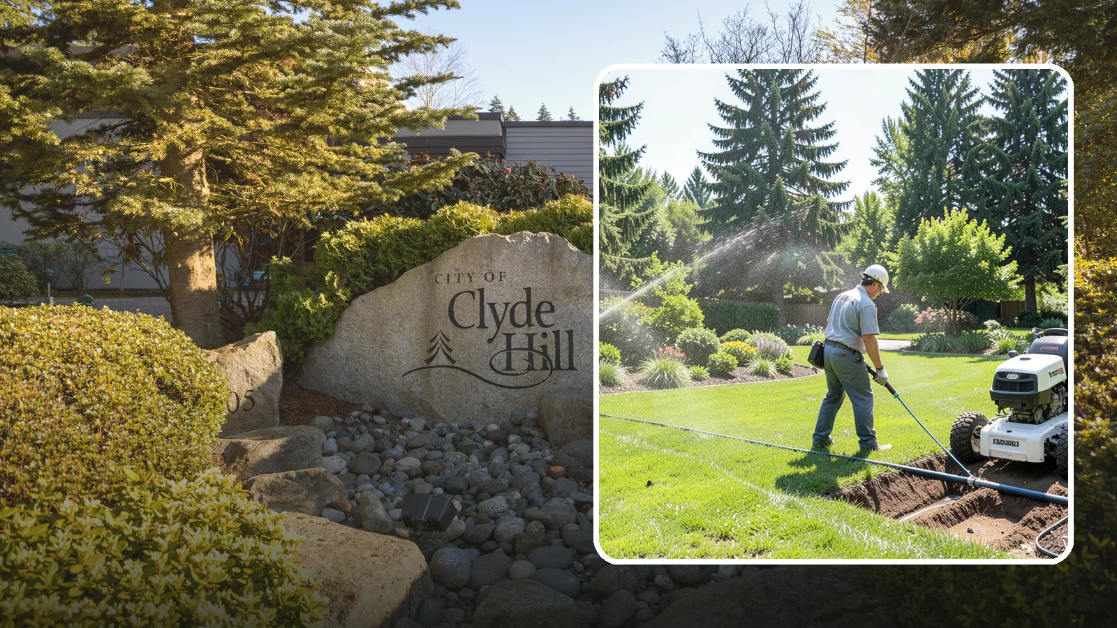 Sprinkler System Installation in Clyde Hill, King County, WA - A professionally designed and installed sprinkler system that waters your whole landscape automatically and efficiently.