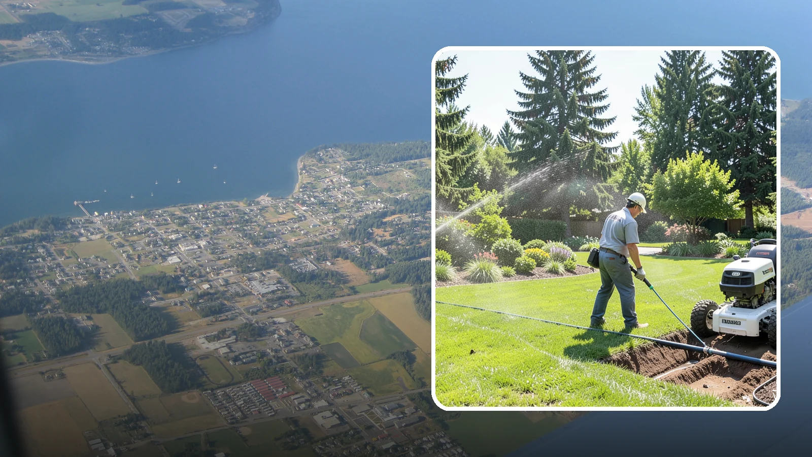 Sprinkler System Installation in Coupeville, Island County, WA - A professionally designed and installed sprinkler system that waters your whole landscape automatically and efficiently.