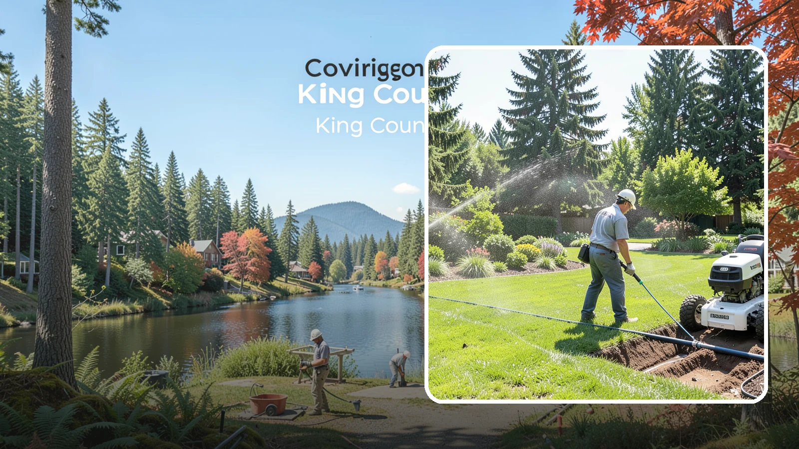 Sprinkler System Installation in Covington, King County, WA - A professionally designed and installed sprinkler system that waters your whole landscape automatically and efficiently.