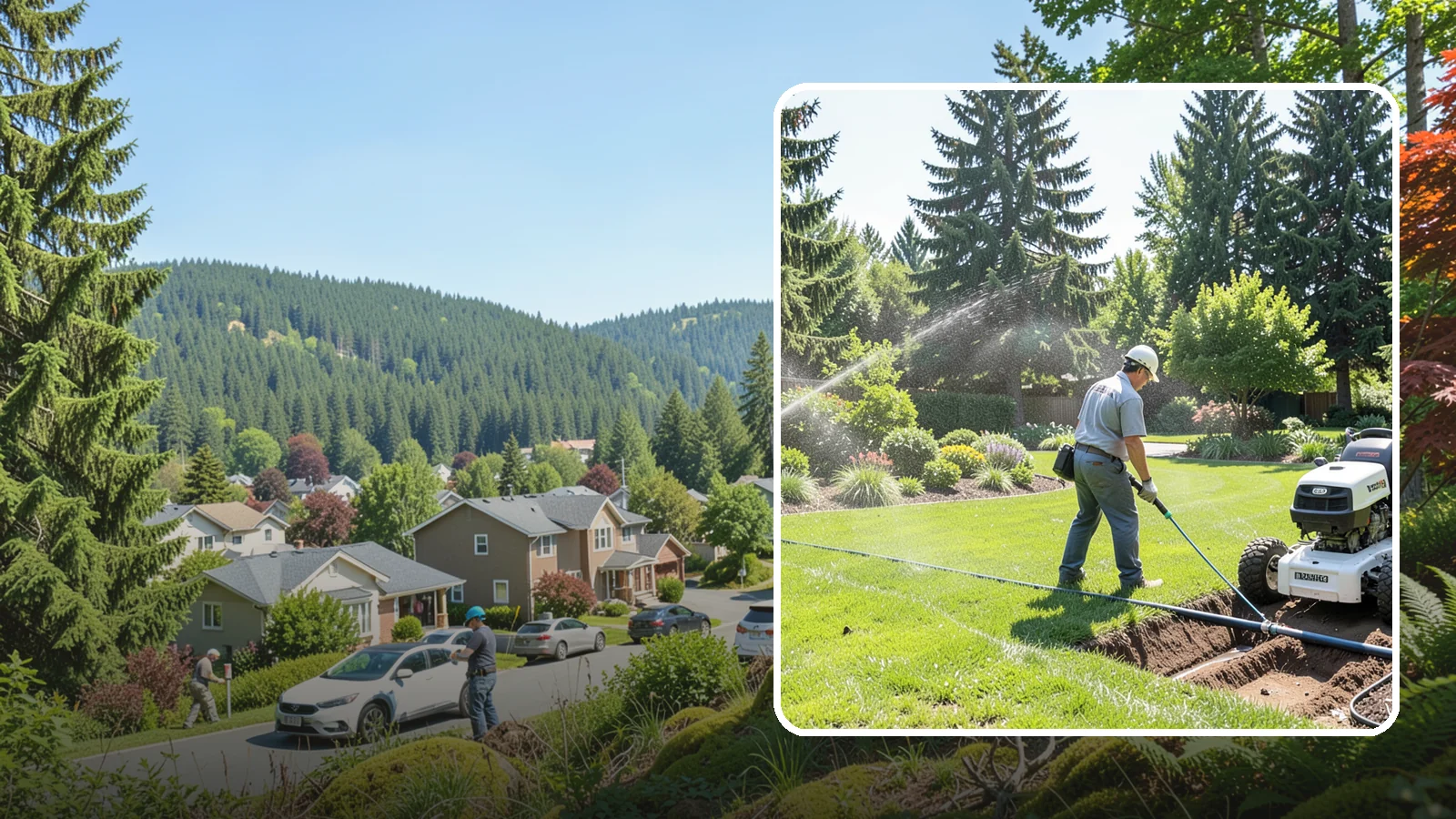 Sprinkler System Installation in Index, Snohomish County, WA - A professionally designed and installed sprinkler system that waters your whole landscape automatically and efficiently.
