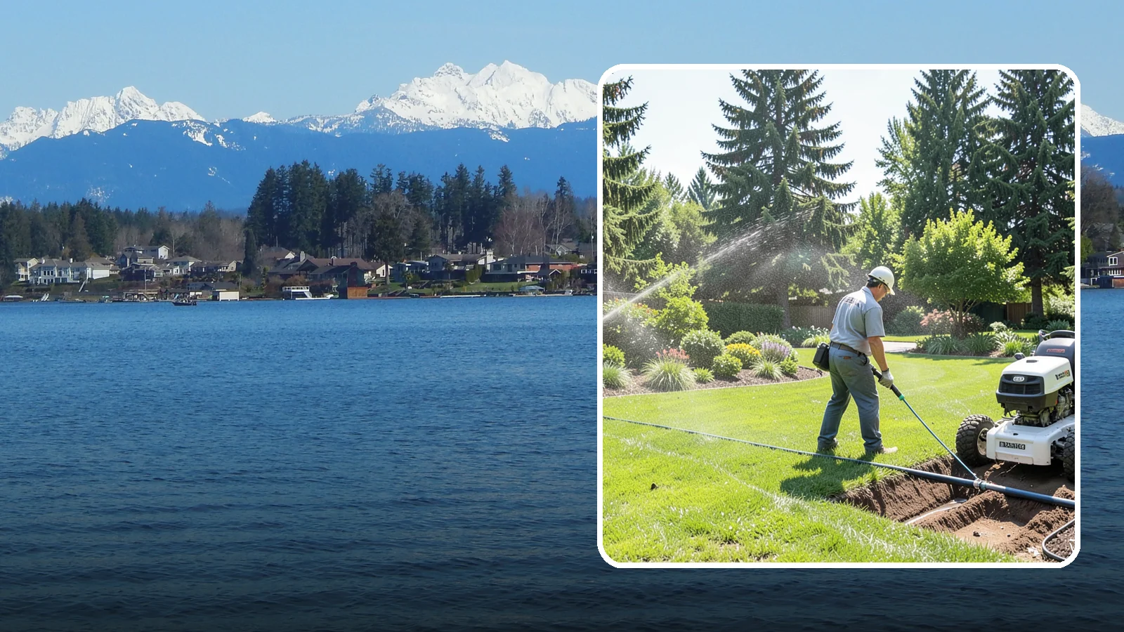 Sprinkler System Installation in Lake Stevens, Snohomish County, WA - A professionally designed and installed sprinkler system that waters your whole landscape automatically and efficiently.