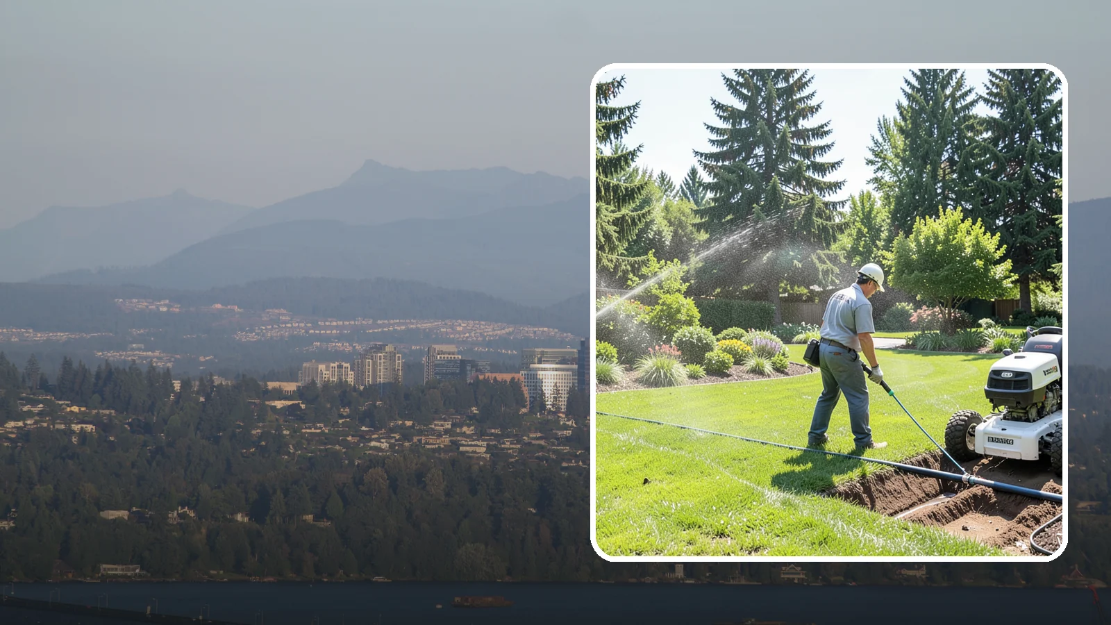Sprinkler System Installation in Medina, King County, WA - A professionally designed and installed sprinkler system that waters your whole landscape automatically and efficiently.