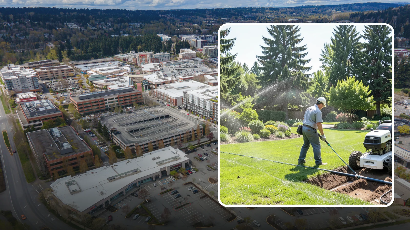 Sprinkler System Installation in Redmond, King County, WA - A professionally designed and installed sprinkler system that waters your whole landscape automatically and efficiently.