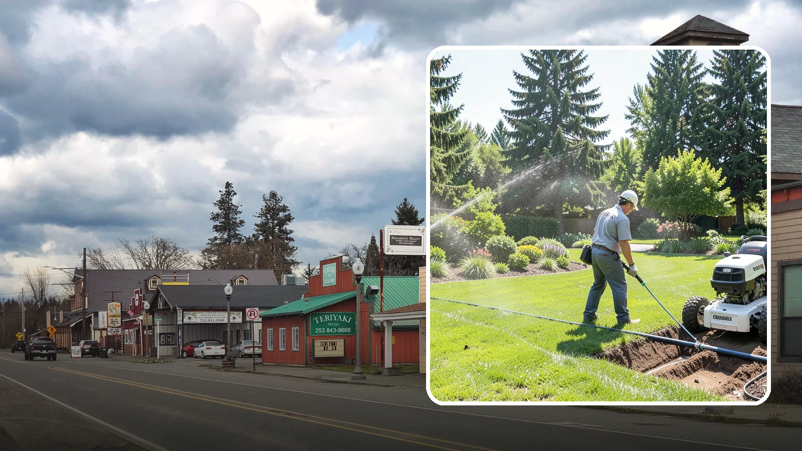 Sprinkler System Installation in Roy, Pierce County, WA - A professionally designed and installed sprinkler system that waters your whole landscape automatically and efficiently.