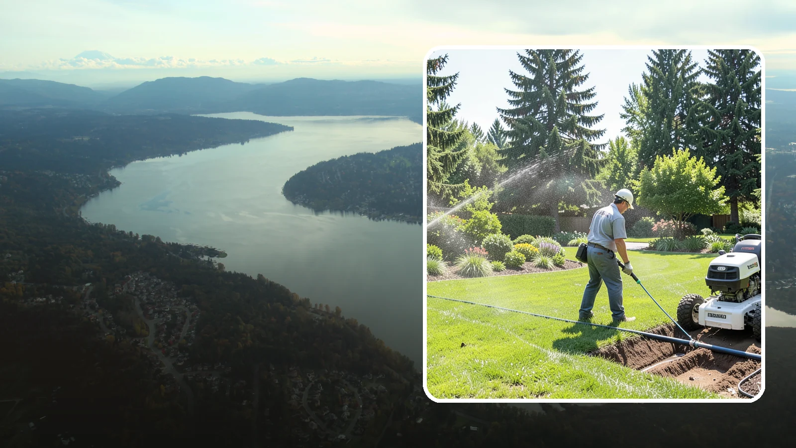 Sprinkler System Installation in Sammamish, King County, WA - A professionally designed and installed sprinkler system that waters your whole landscape automatically and efficiently.