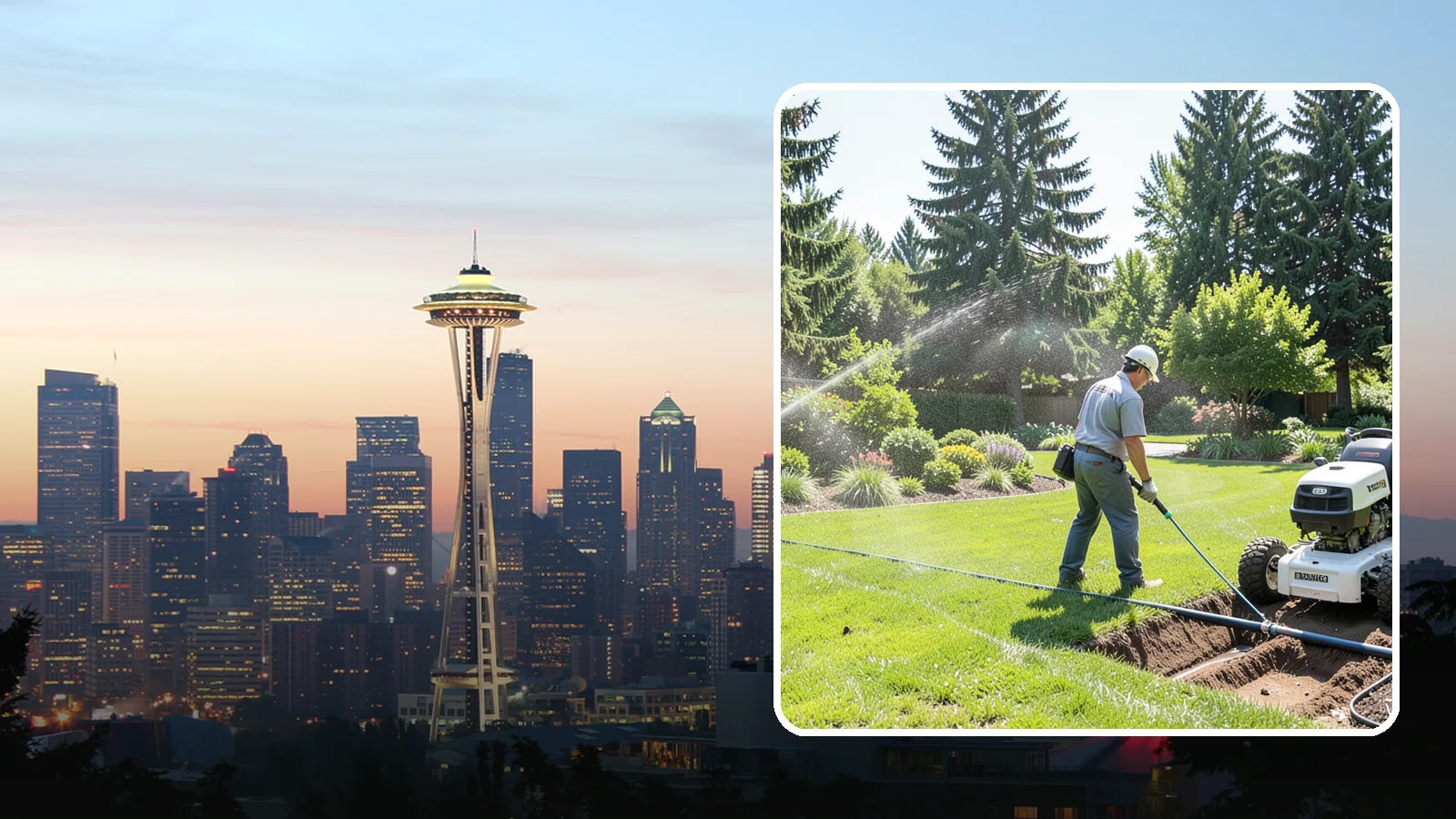 Sprinkler System Installation in Seattle, King County, WA - A professionally designed and installed sprinkler system that waters your whole landscape automatically and efficiently.