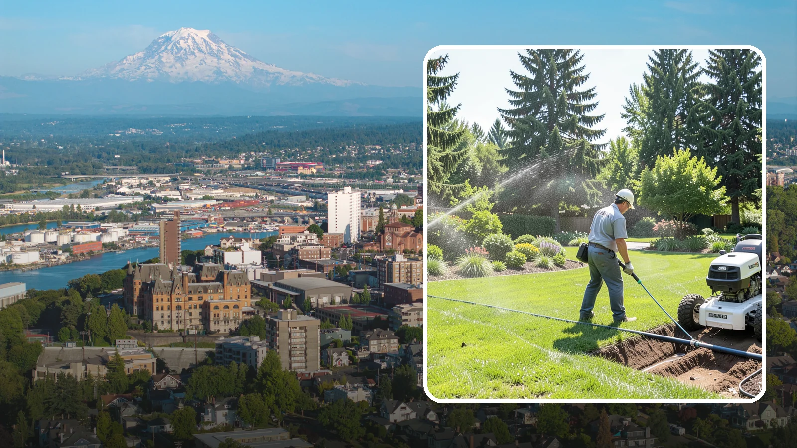 Sprinkler System Installation in Tacoma, Pierce County, WA - A professionally designed and installed sprinkler system that waters your whole landscape automatically and efficiently.