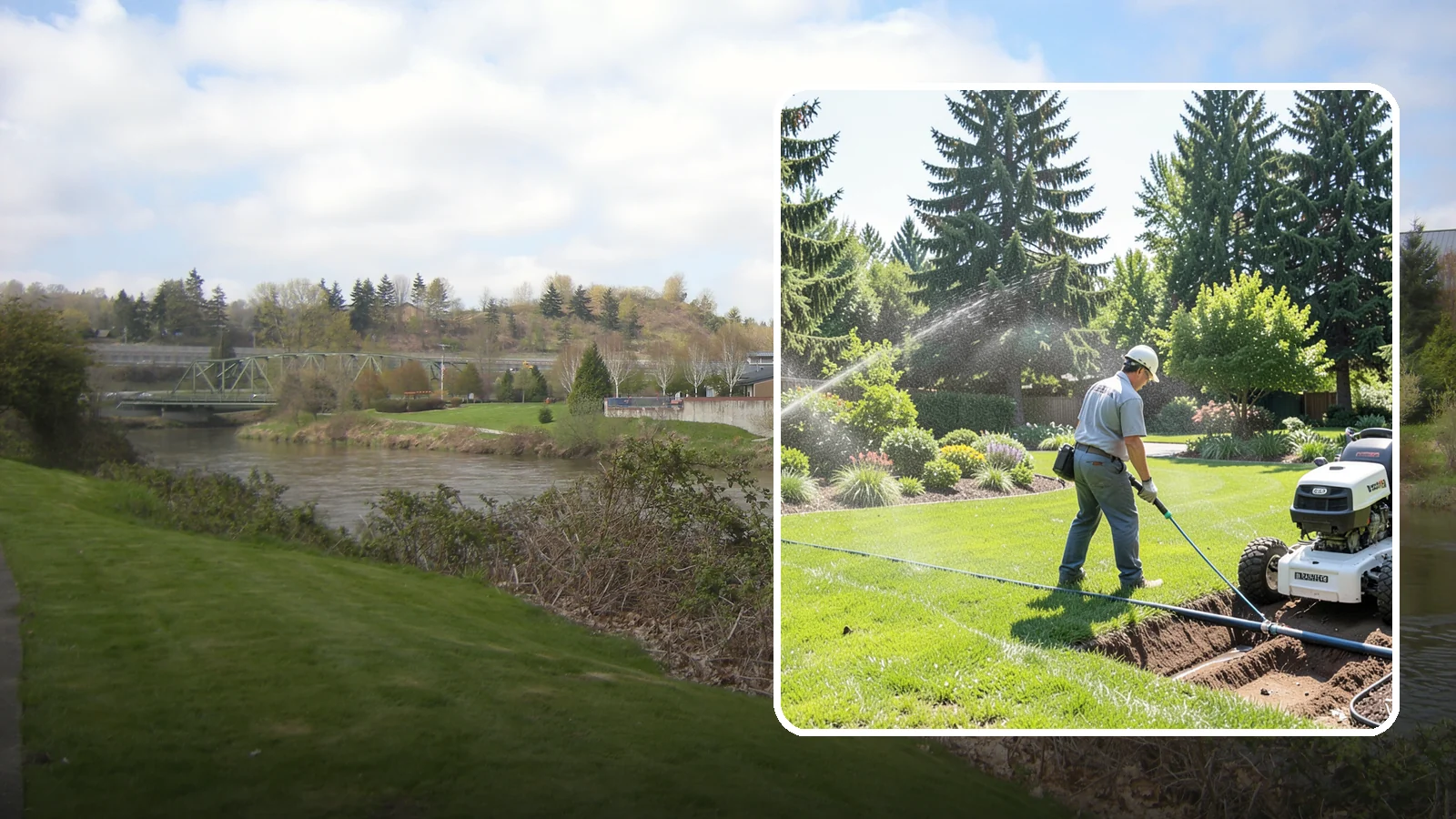 Sprinkler System Installation in Tukwila, King County, WA - A professionally designed and installed sprinkler system that waters your whole landscape automatically and efficiently.