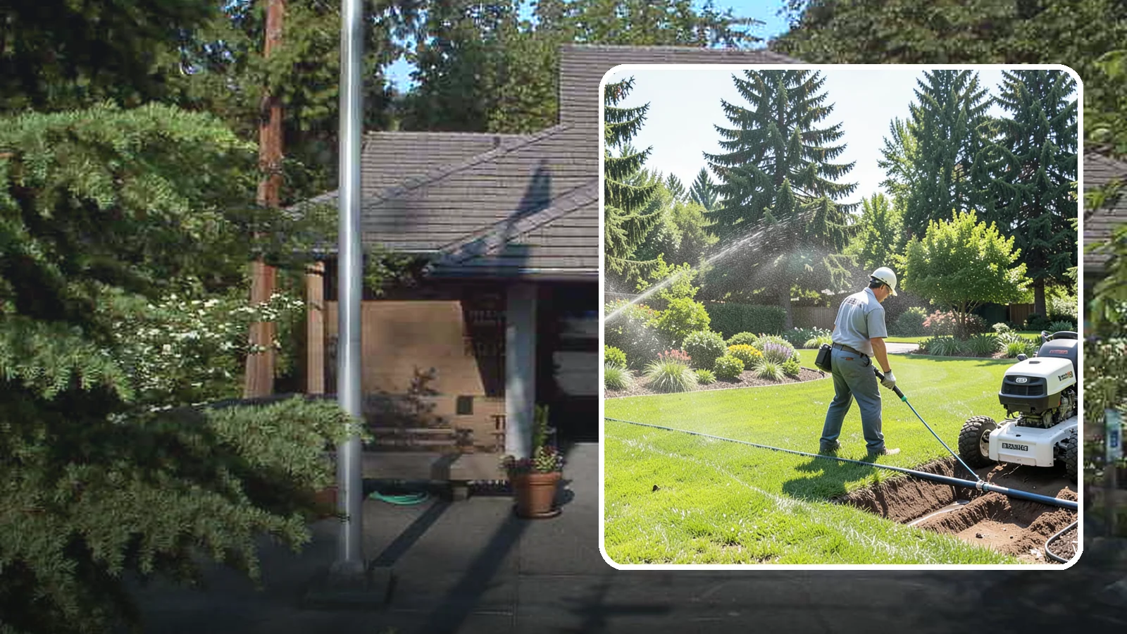 Sprinkler System Installation in Yarrow Point, King County, WA - A professionally designed and installed sprinkler system that waters your whole landscape automatically and efficiently.