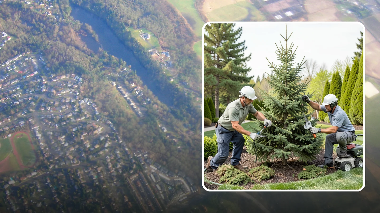 Spruce Pruning in Algona, King County, WA - Careful spruce pruning that maintains form and health without cutting into bare wood.