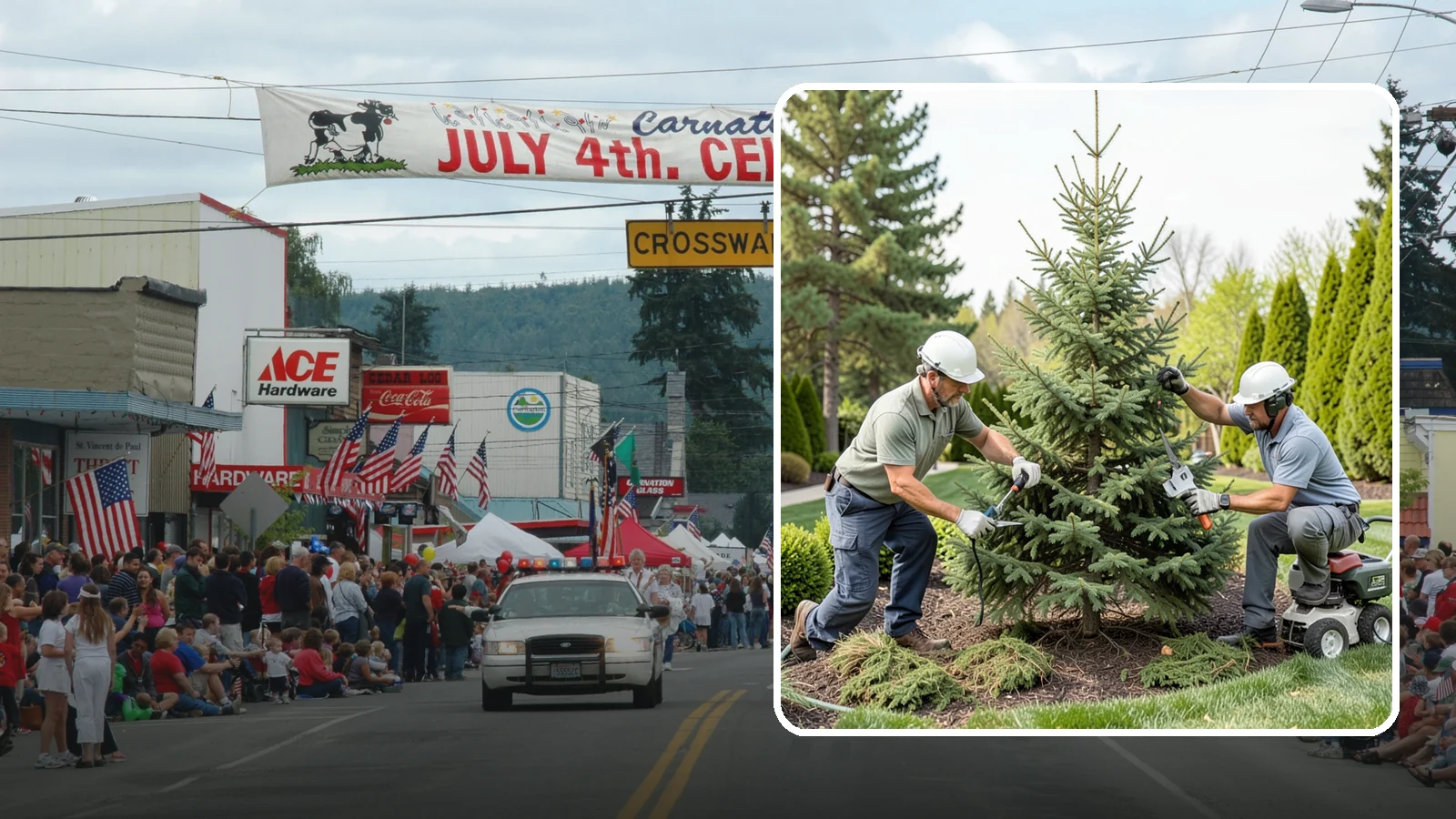 Spruce Pruning in Carnation, King County, WA - Careful spruce pruning that maintains form and health without cutting into bare wood.
