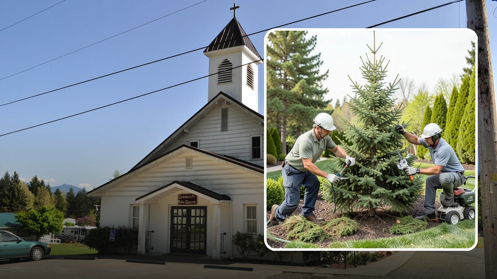 Spruce Pruning in Concrete, Skagit County, WA - Careful spruce pruning that maintains form and health without cutting into bare wood.