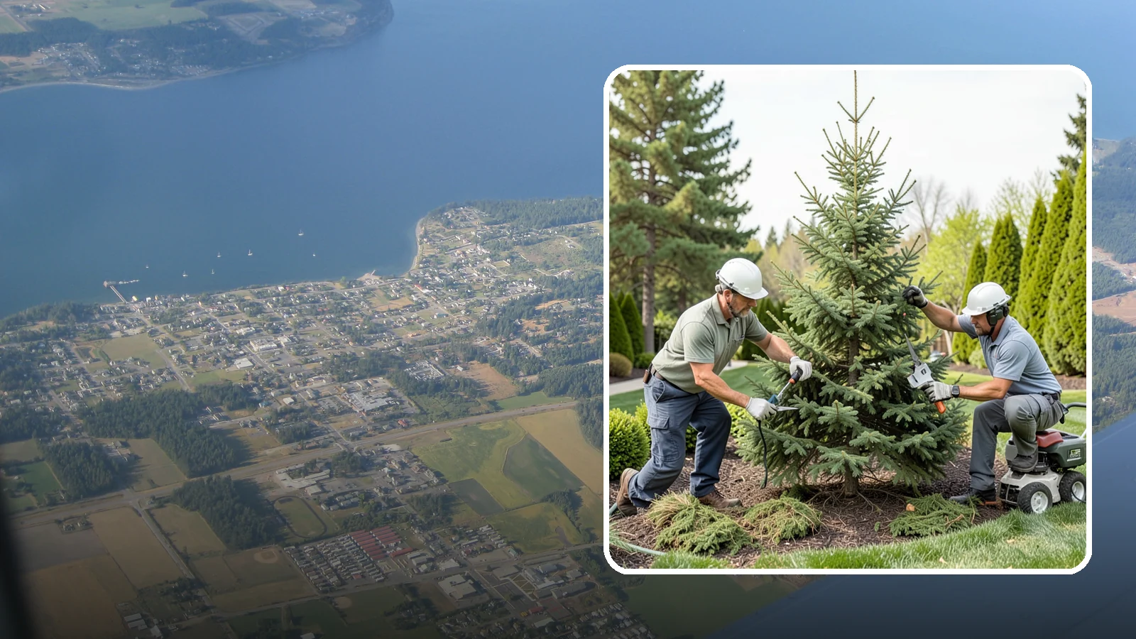 Spruce Pruning in Coupeville, Island County, WA - Careful spruce pruning that maintains form and health without cutting into bare wood.