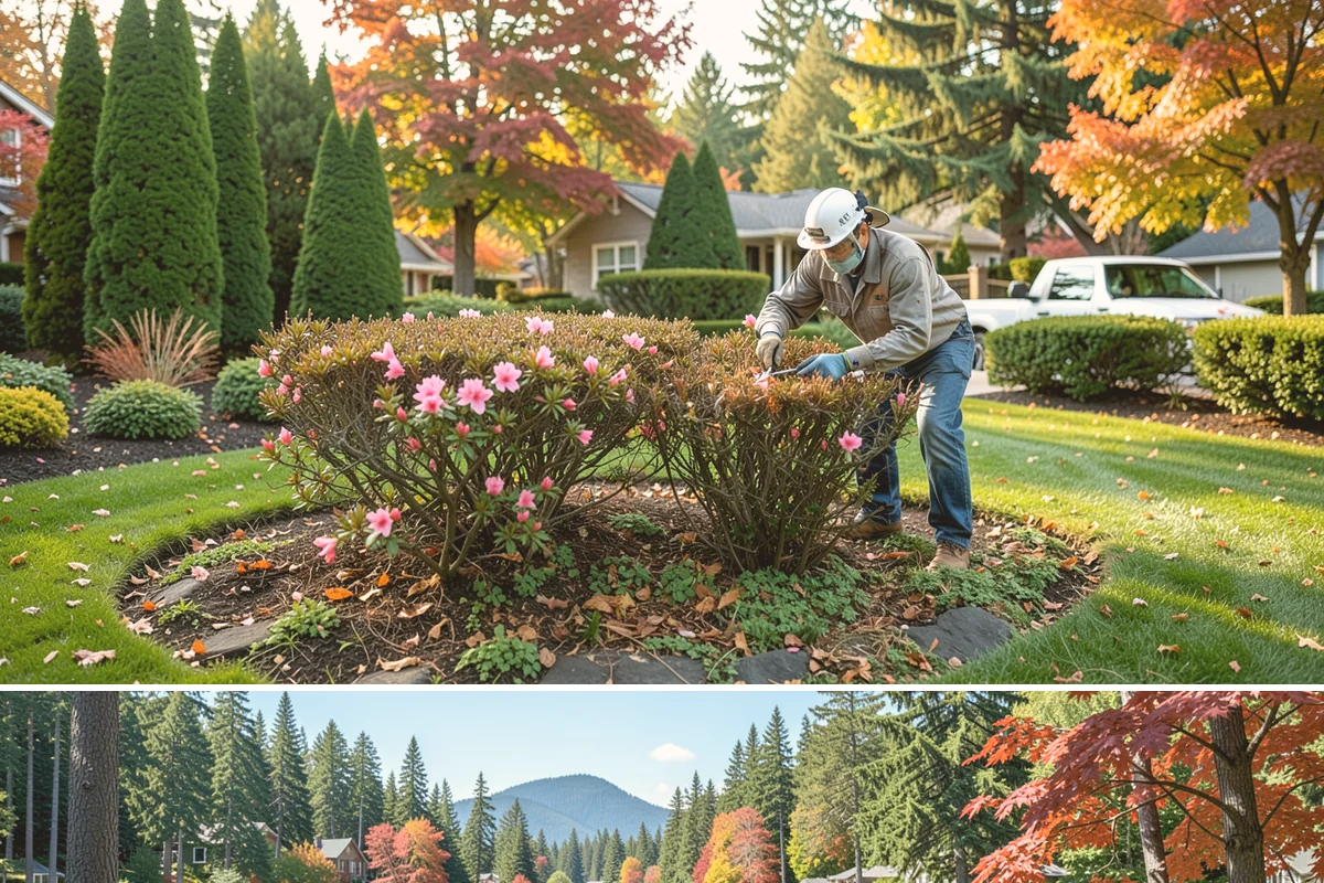 Spruce Pruning in Covington, King County, WA - Best pruned in late winter to early spring before new growth.