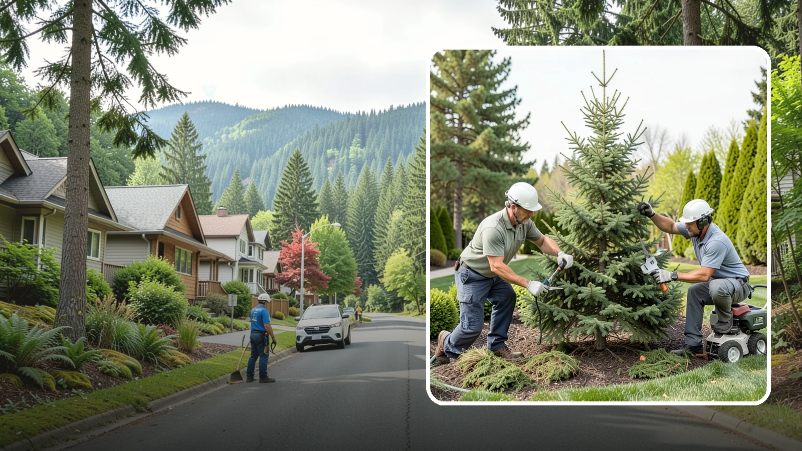 Spruce Pruning in Darrington, Snohomish County, WA - Careful spruce pruning that maintains form and health without cutting into bare wood.