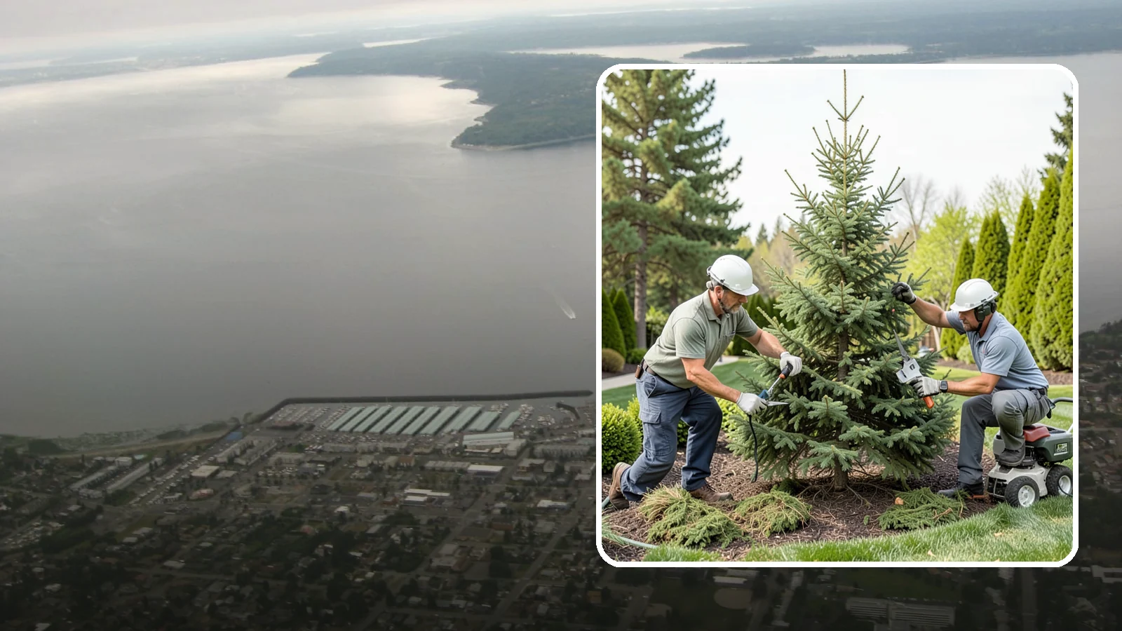 Spruce Pruning in Des Moines, King County, WA - Careful spruce pruning that maintains form and health without cutting into bare wood.