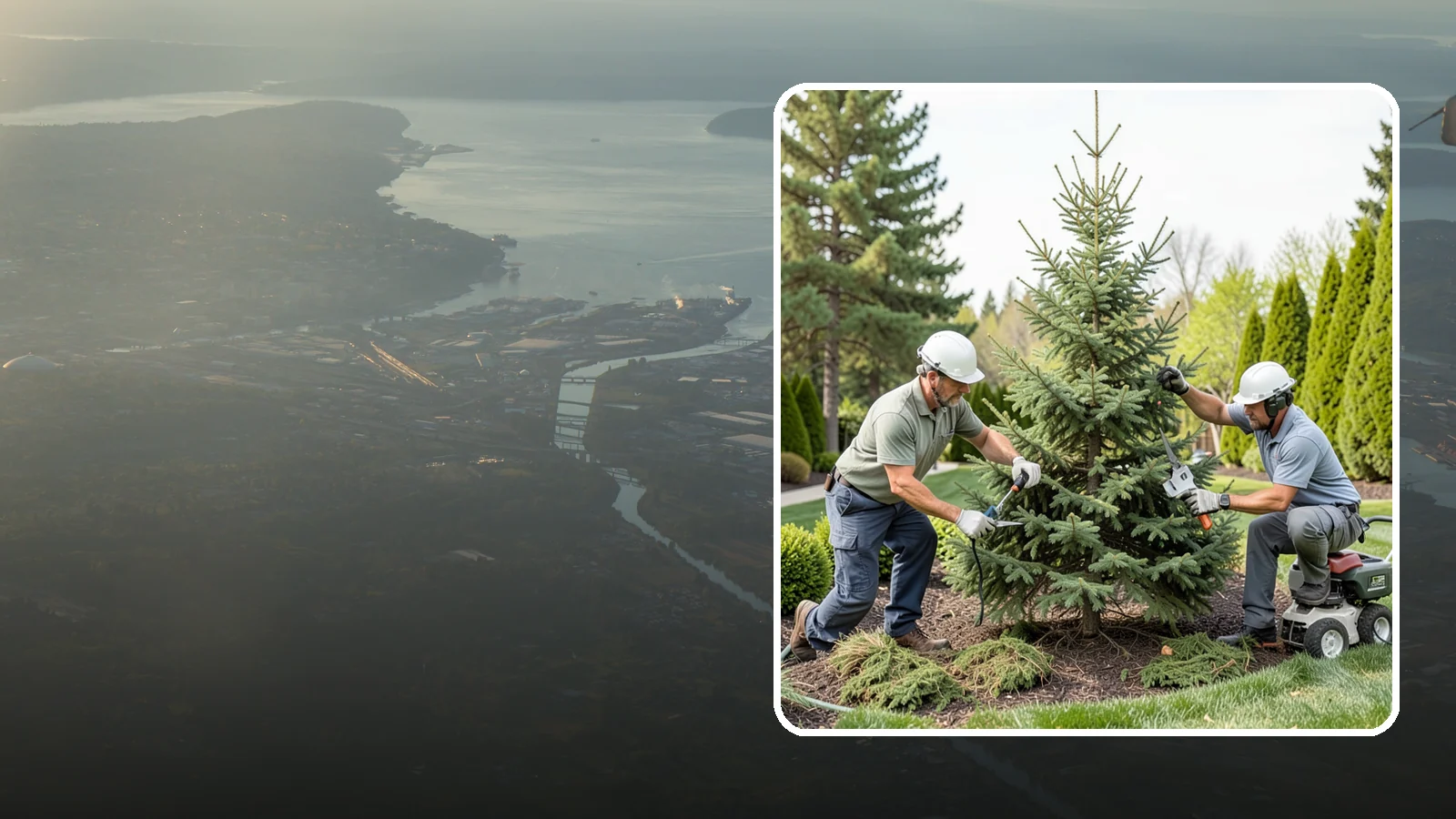 Spruce Pruning in Fife, Pierce County, WA - Careful spruce pruning that maintains form and health without cutting into bare wood.