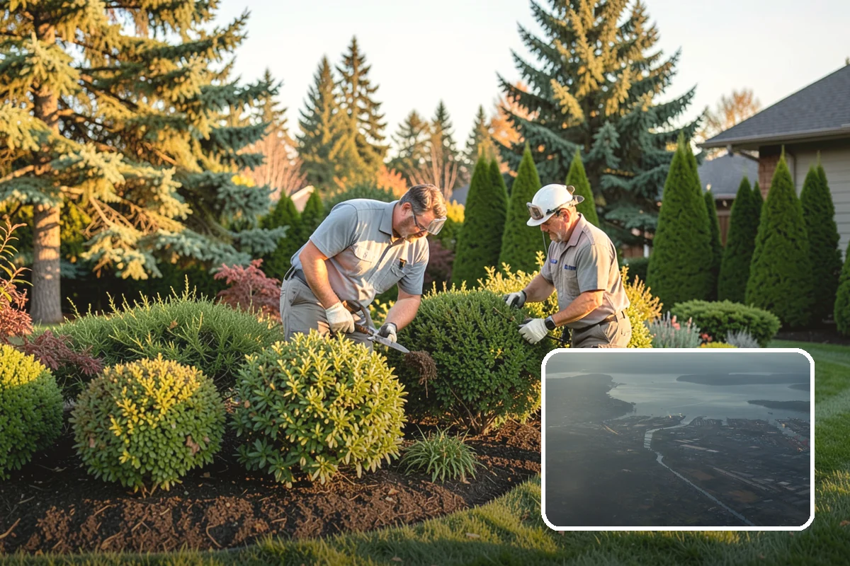 Spruce Pruning in Fife, Pierce County, WA - Preserves the natural conical form