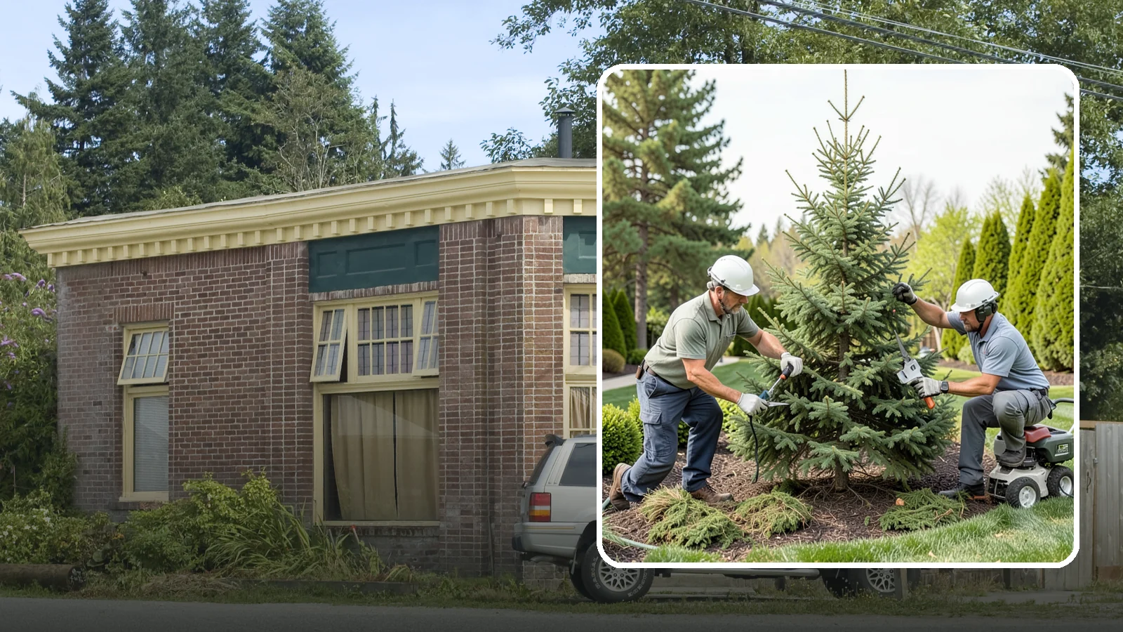 Spruce Pruning in Hamilton, Skagit County, WA - Careful spruce pruning that maintains form and health without cutting into bare wood.