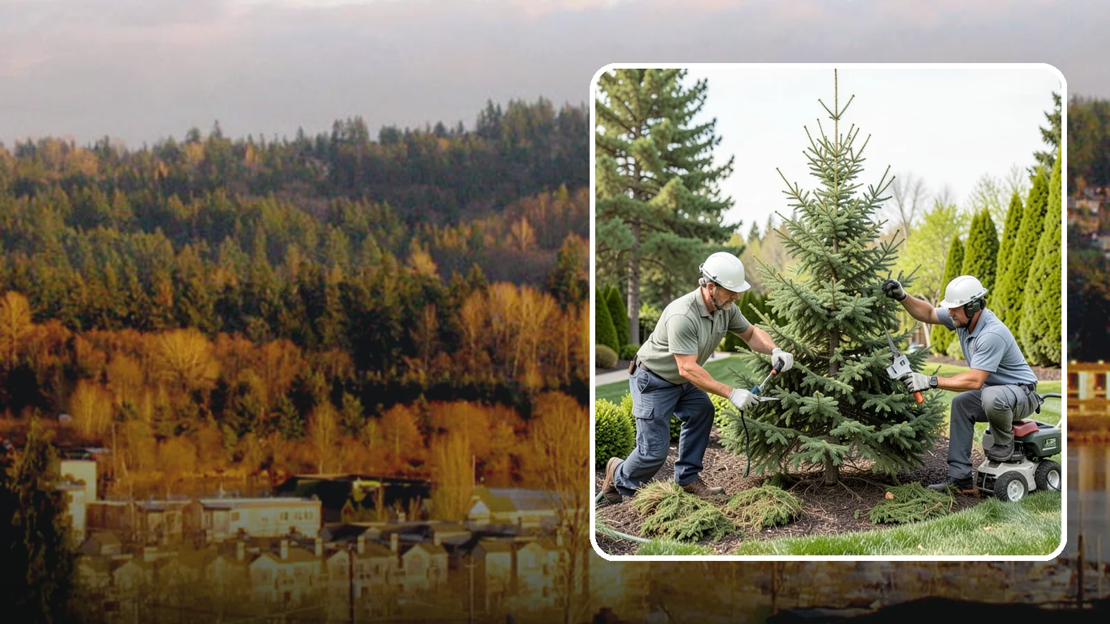 Spruce Pruning in Kenmore, King County, WA - Careful spruce pruning that maintains form and health without cutting into bare wood.
