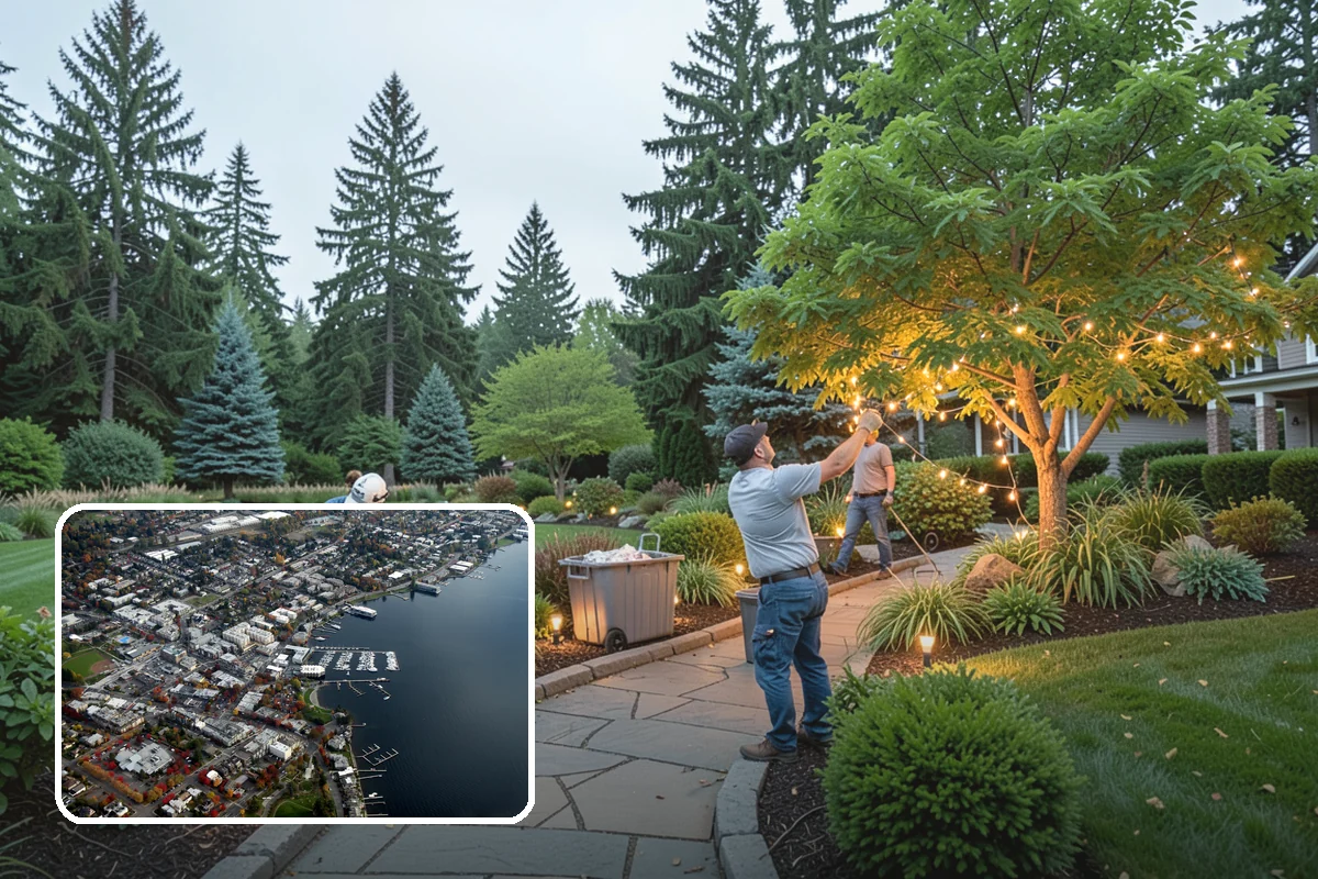 Spruce Pruning in Kirkland, King County, WA - Preserves the natural conical form