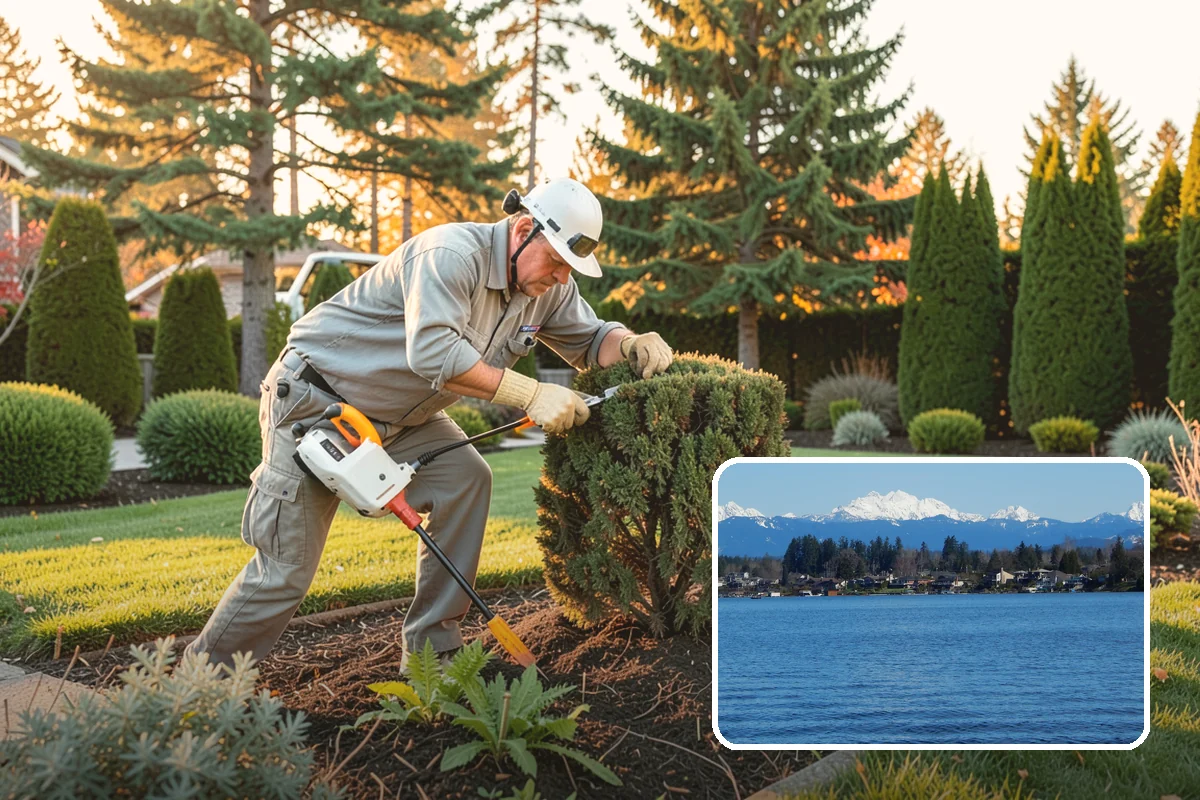 Spruce Pruning in Lake Stevens, Snohomish County, WA - Preserves the natural conical form