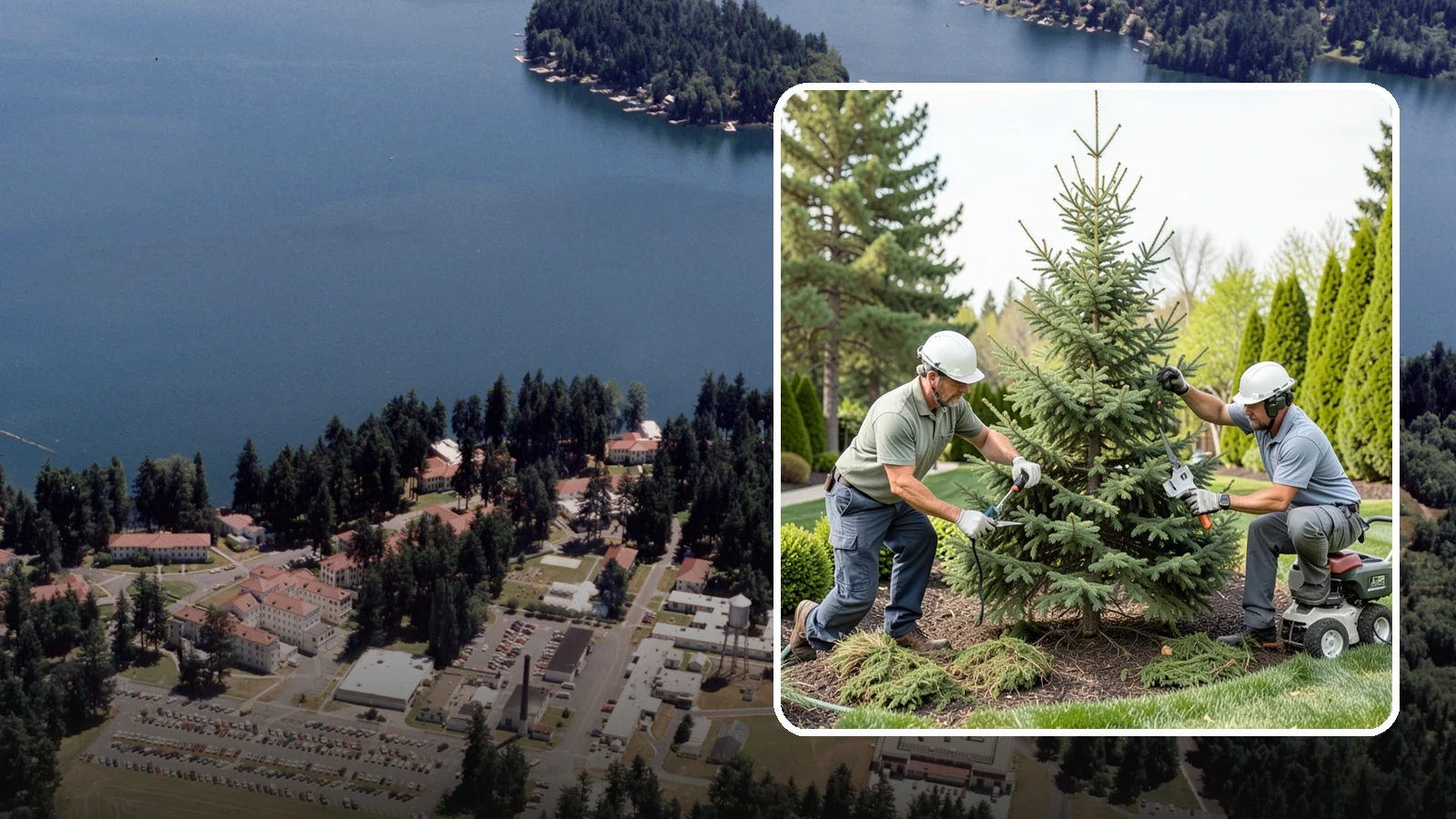 Spruce Pruning in Lakewood, Pierce County, WA - Careful spruce pruning that maintains form and health without cutting into bare wood.
