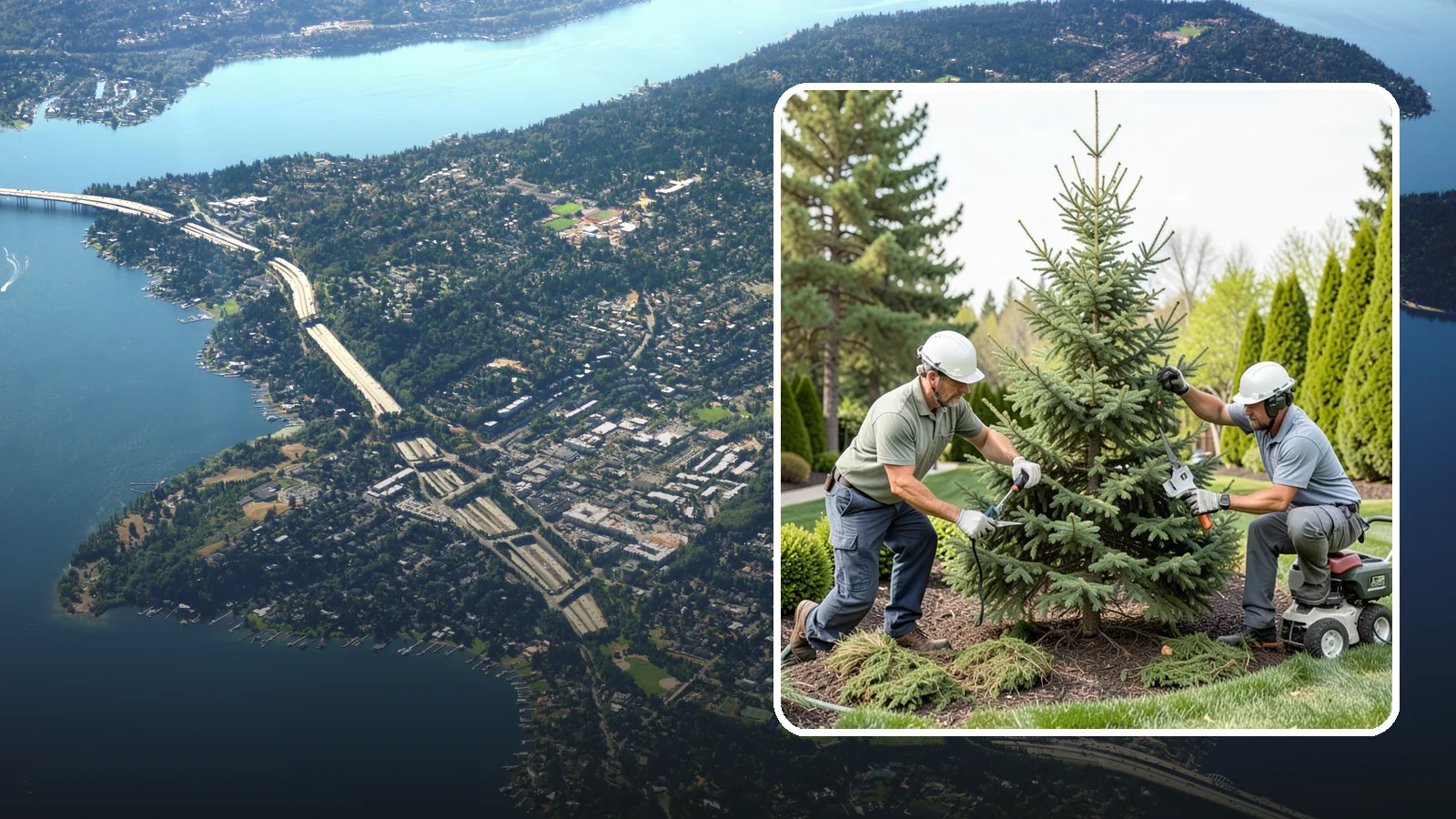 Spruce Pruning in Mercer Island, King County, WA - Careful spruce pruning that maintains form and health without cutting into bare wood.