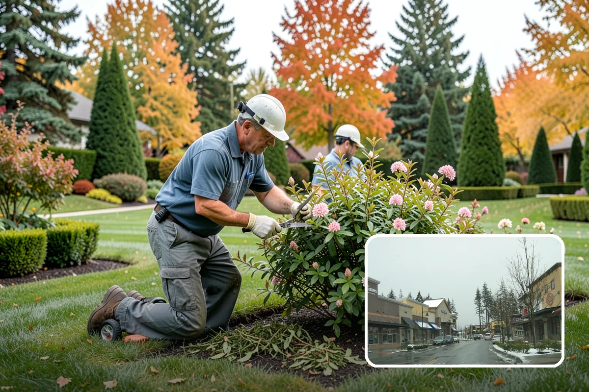 Spruce Pruning in Mill Creek, Snohomish County, WA - Preserves the natural conical form