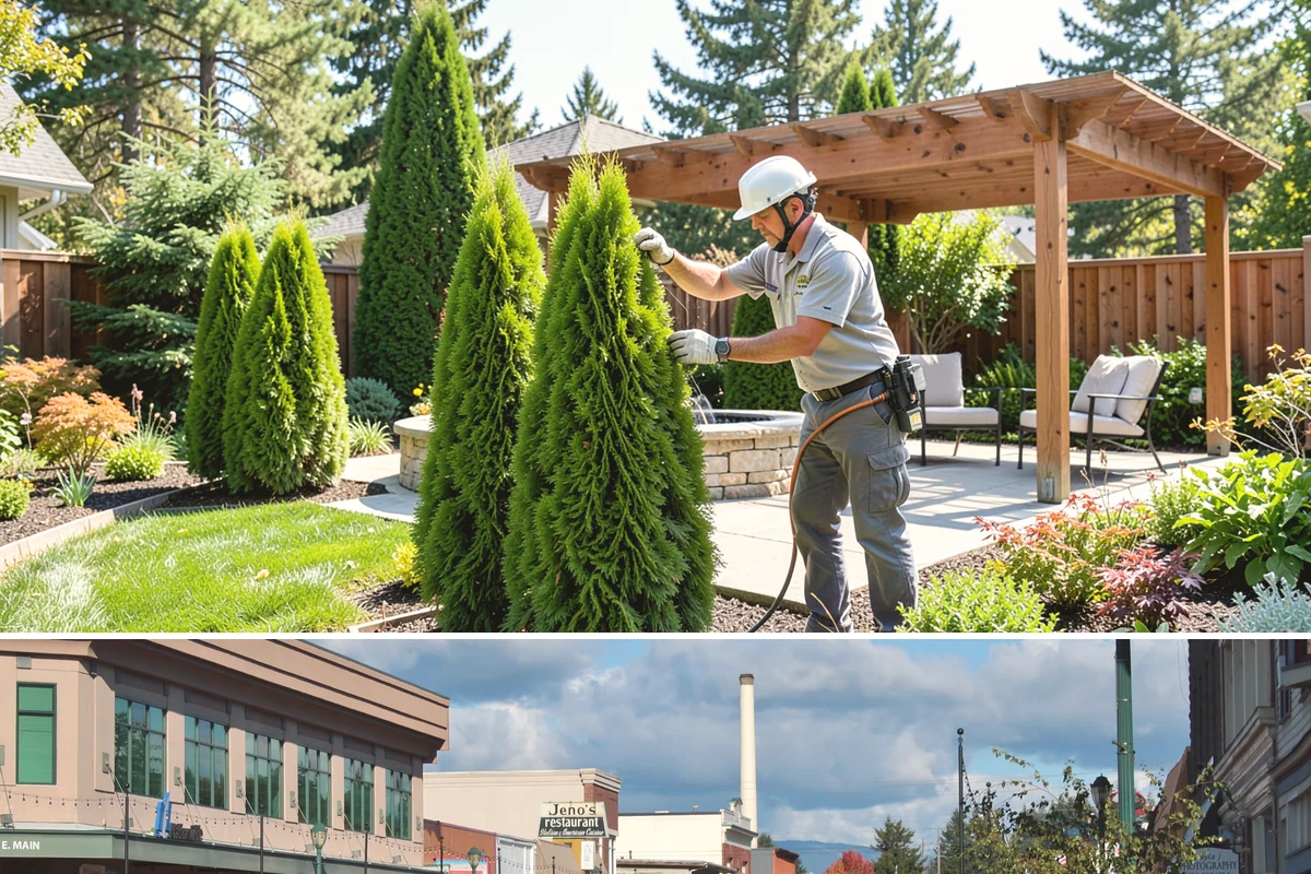 Spruce Pruning in Monroe, Snohomish County, WA - Best pruned in late winter to early spring before new growth.