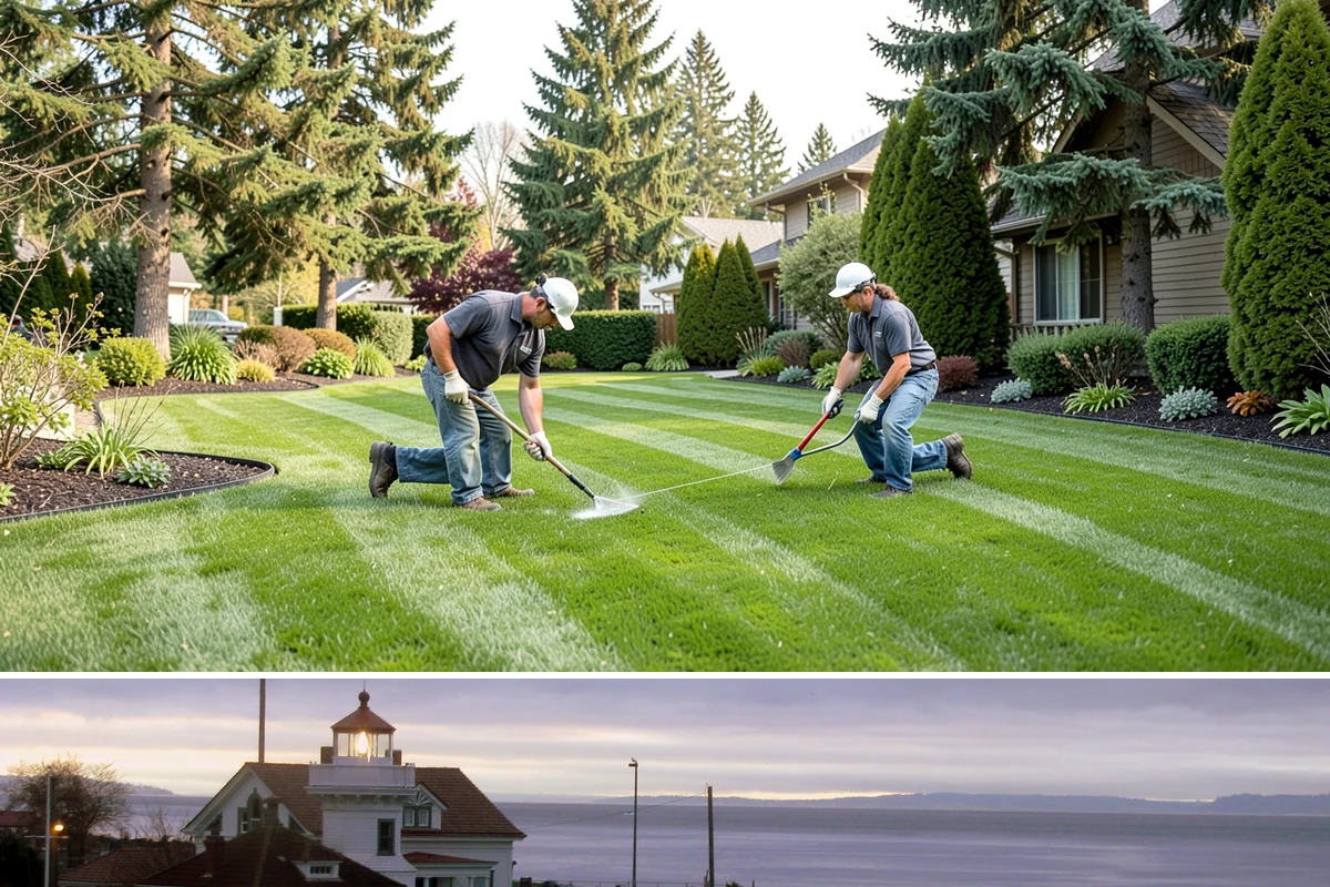 Spruce Pruning in Mukilteo, Snohomish County, WA - Best pruned in late winter to early spring before new growth.