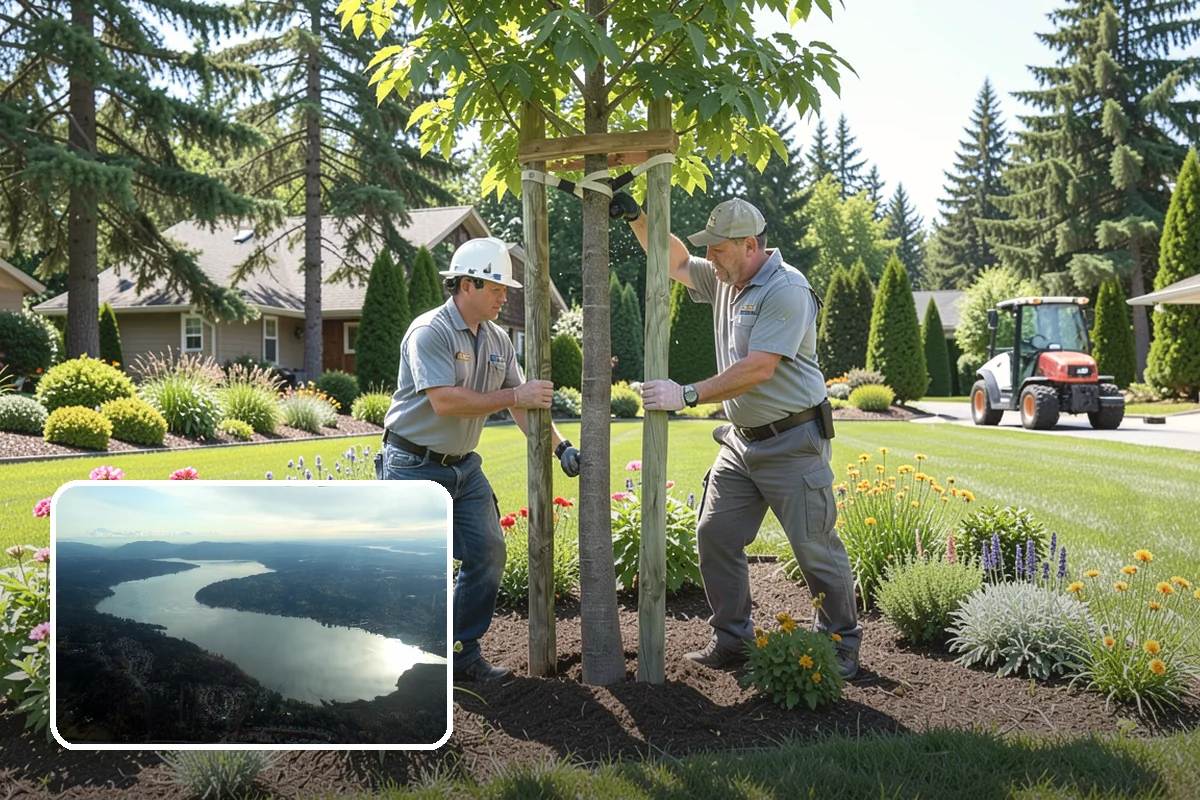 Spruce Pruning in Sammamish, King County, WA - Preserves the natural conical form