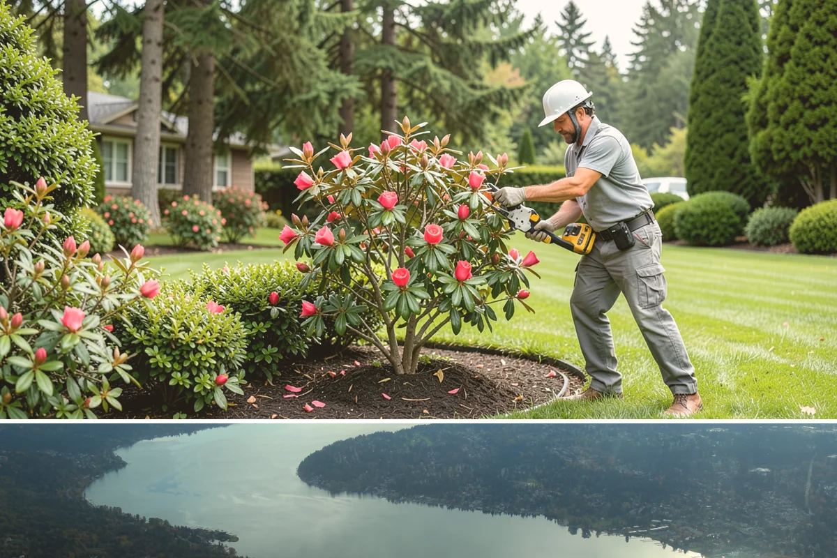 Spruce Pruning in Sammamish, King County, WA - Best pruned in late winter to early spring before new growth.