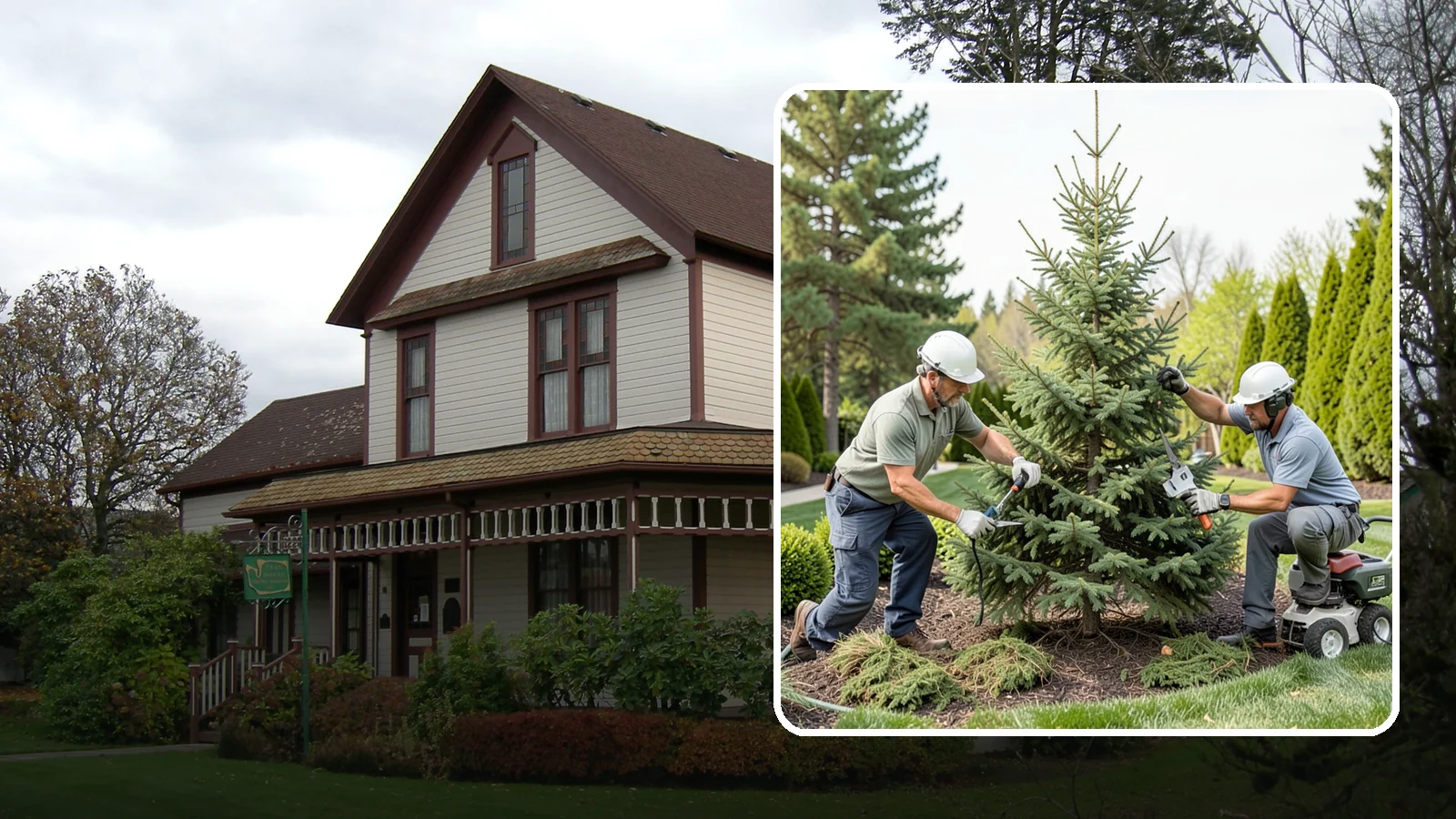 Spruce Pruning in Sumner, Pierce County, WA - Careful spruce pruning that maintains form and health without cutting into bare wood.