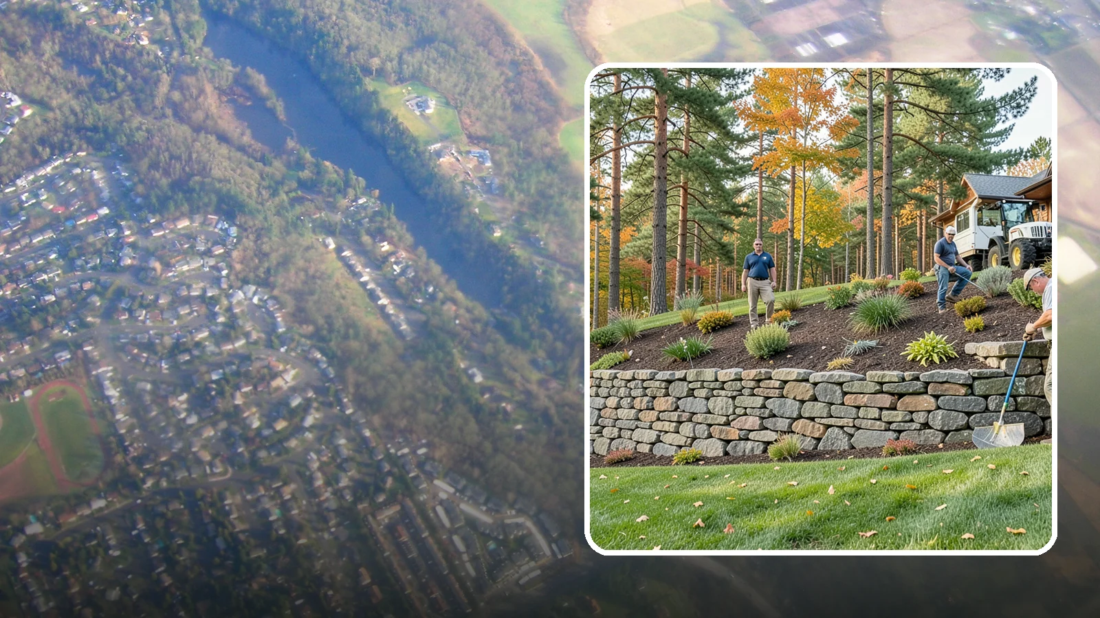 Stacked Stone Retaining Wall in Algona, King County, WA - A dry-stacked stone wall built without mortar, delivering rustic charm and natural drainage for garden-height PNW slopes.