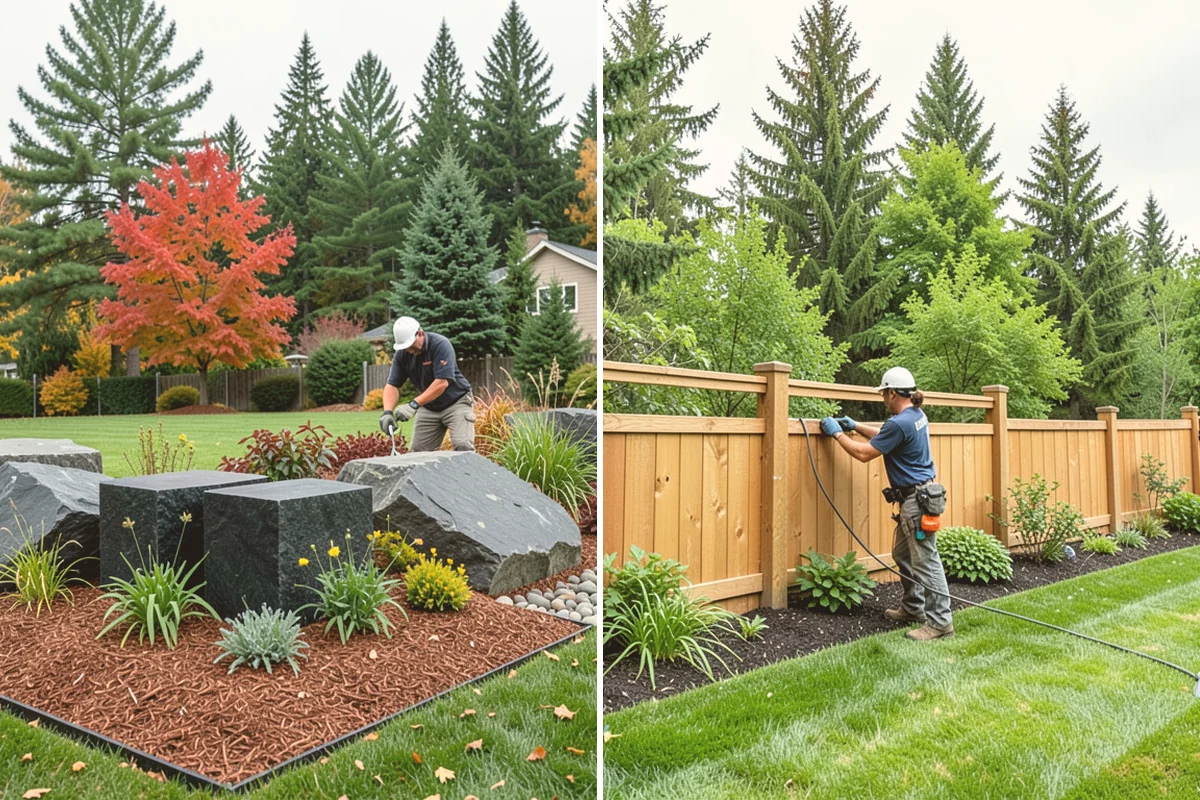 Stacked Stone Retaining Wall in Algona, King County, WA - Excavate and level the base trench