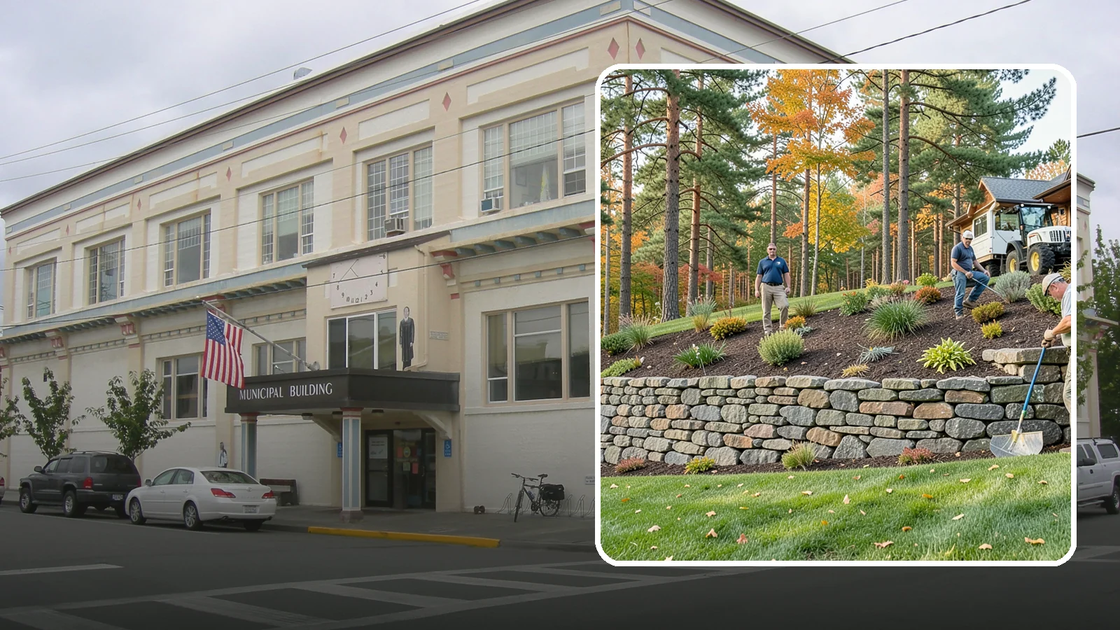 Stacked Stone Retaining Wall in Anacortes, Skagit County, WA - A dry-stacked stone wall built without mortar, delivering rustic charm and natural drainage for garden-height PNW slopes.